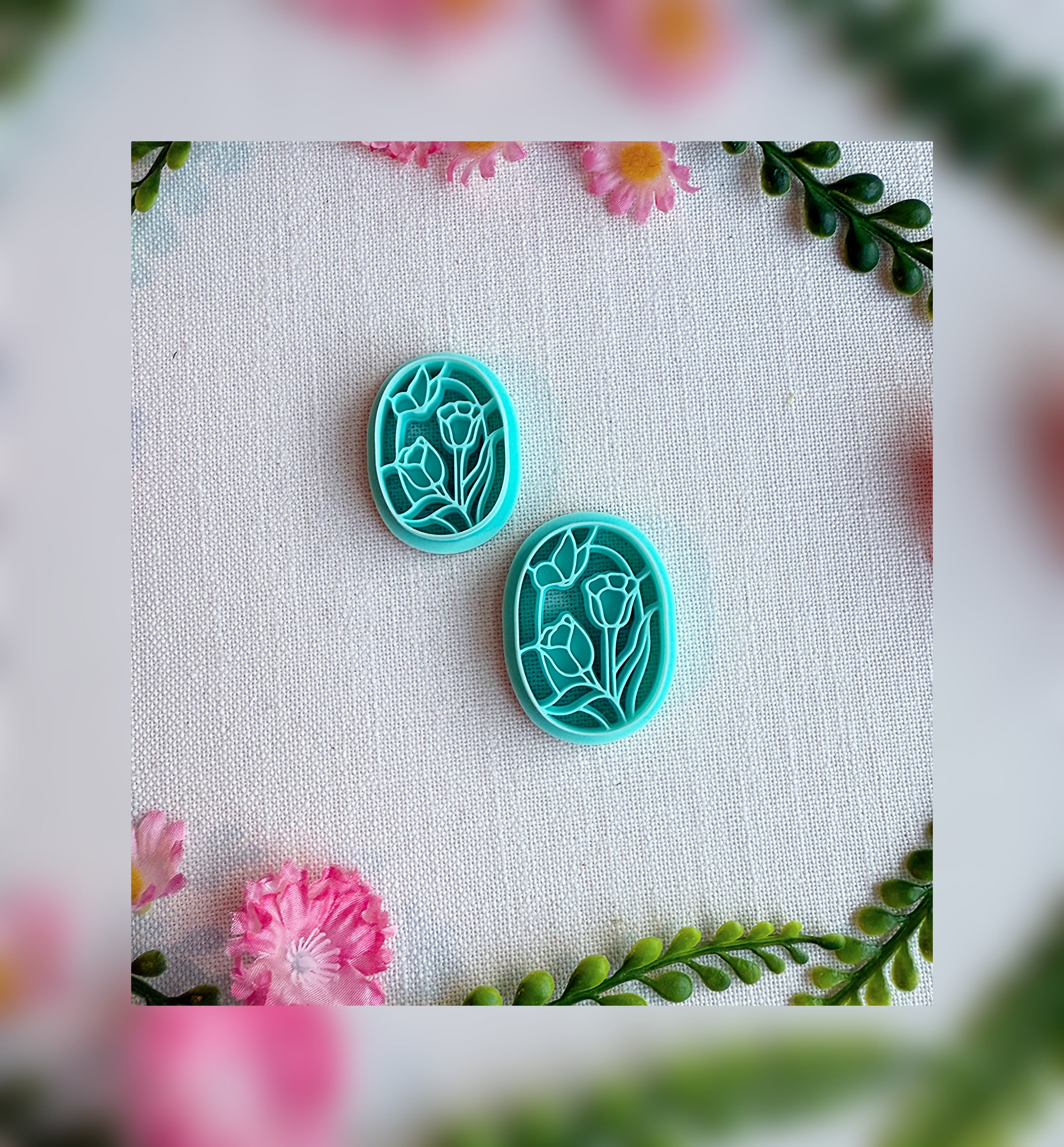 Stained Glass Garden Clay Cutter – Polymer Clay Tool