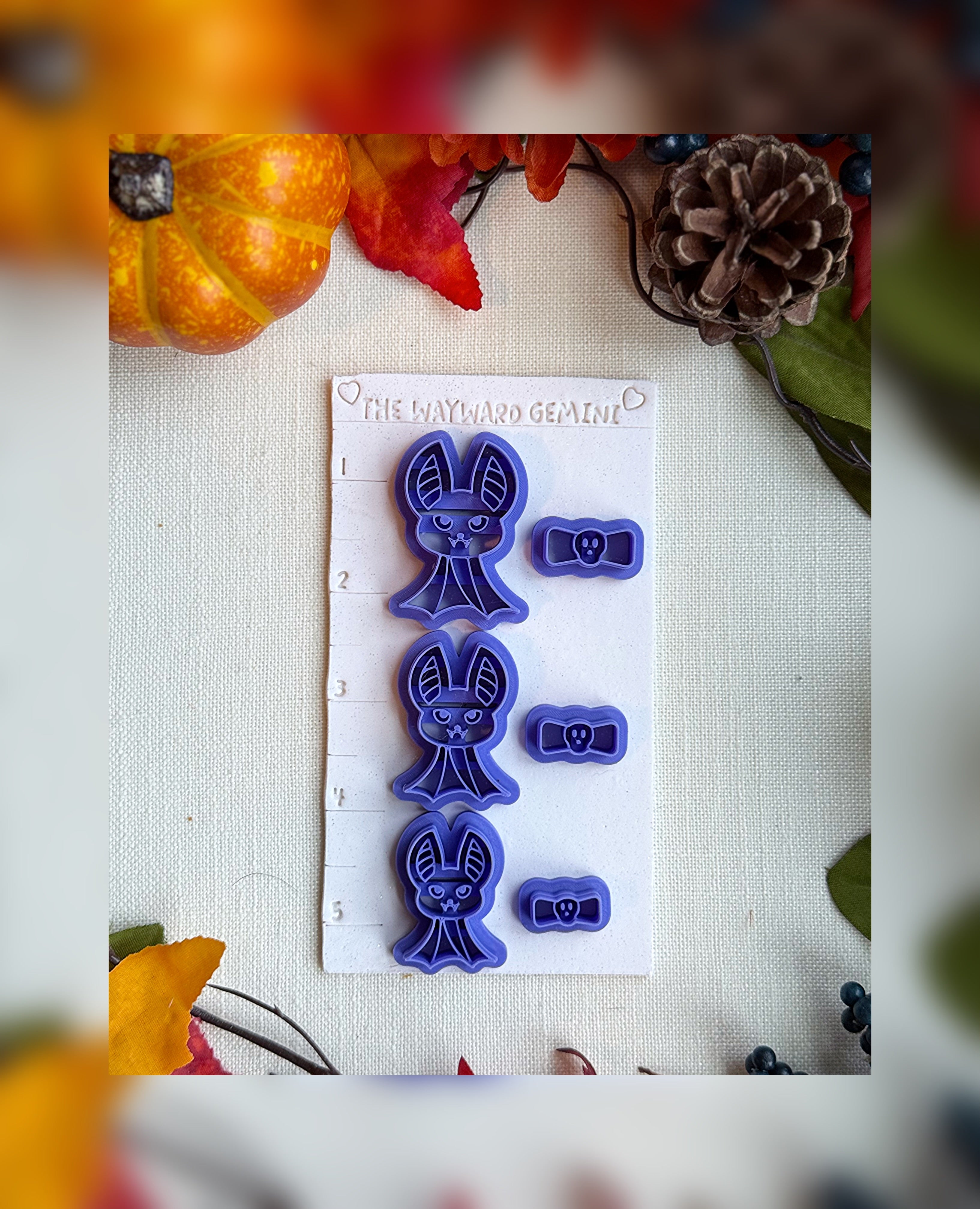 🦇 Bitty Batty Clay Cutter Set – Polymer Clay Tool for Halloween