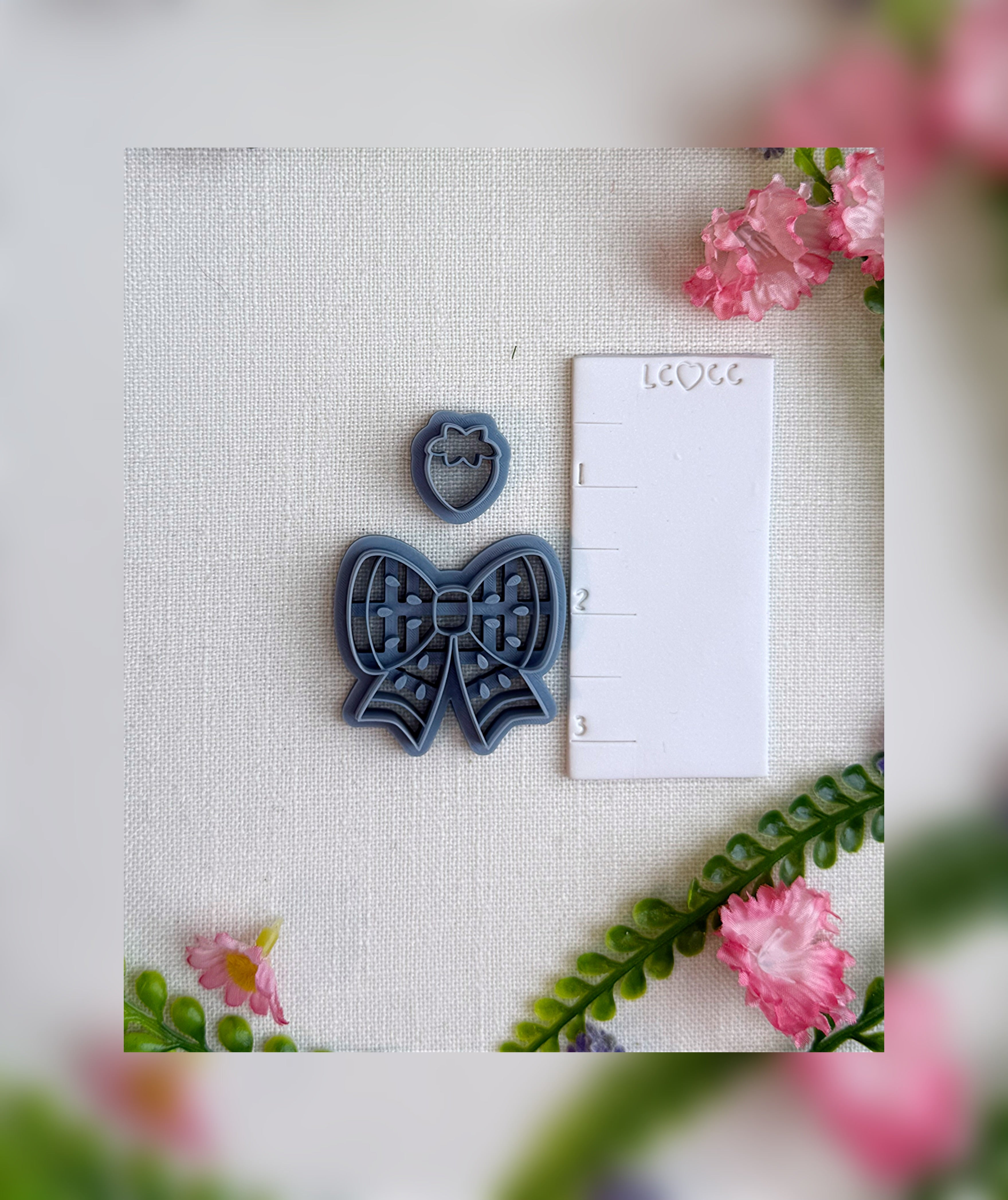 Strawberry Sugar Bows Clay Cutter – Polymer Clay Tool