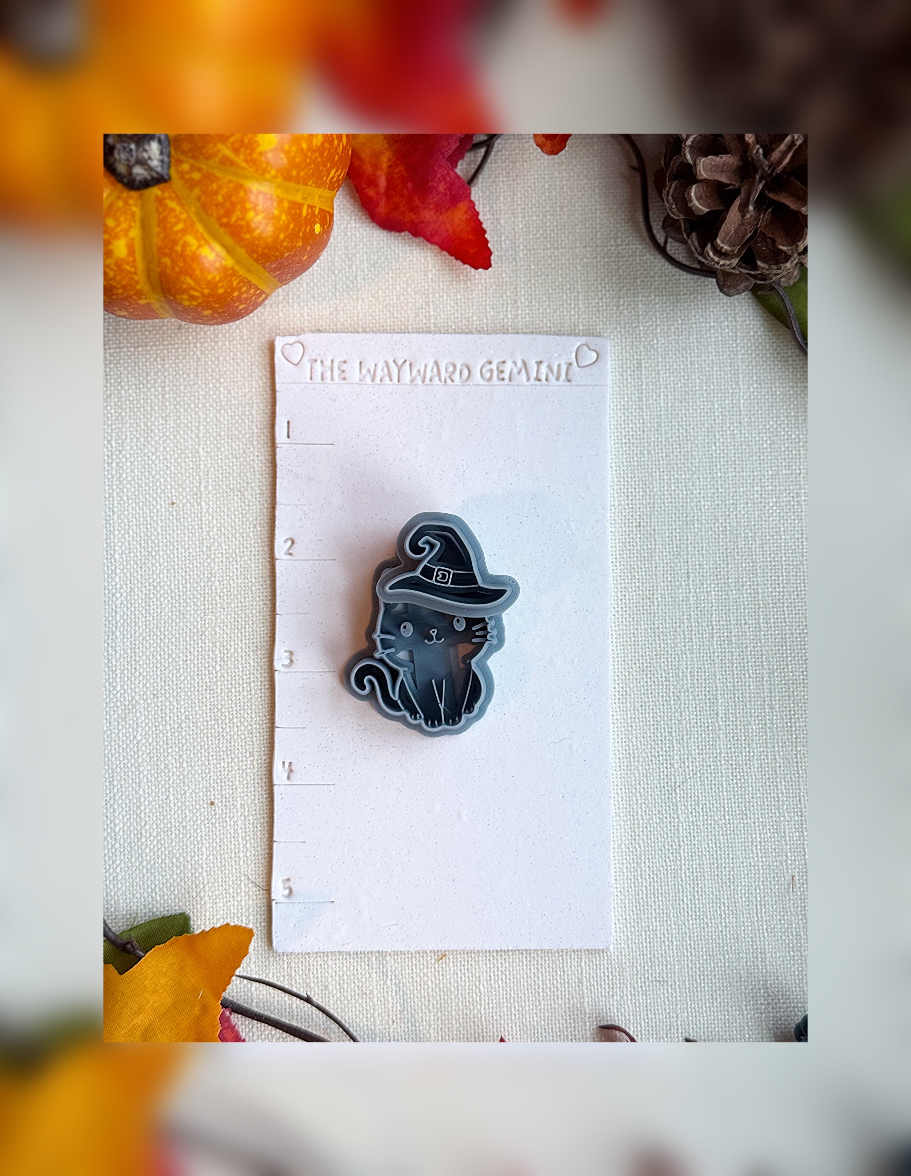 🎩 Hex Meow Clay Cutter Set – Polymer Clay Tool for Halloween