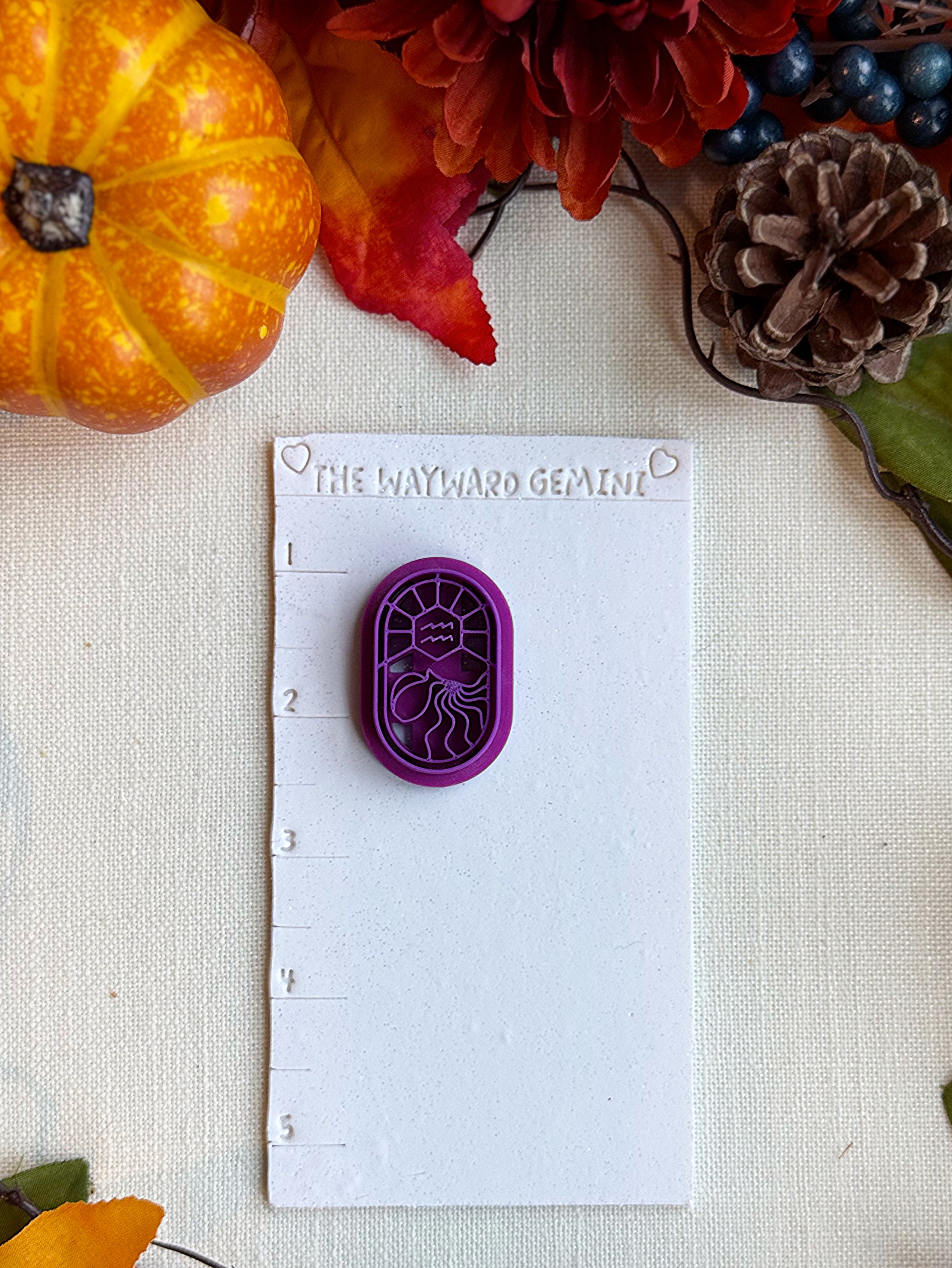 Celestial Aquarius Clay Cutter – Polymer Clay Tool for Astrological Creations