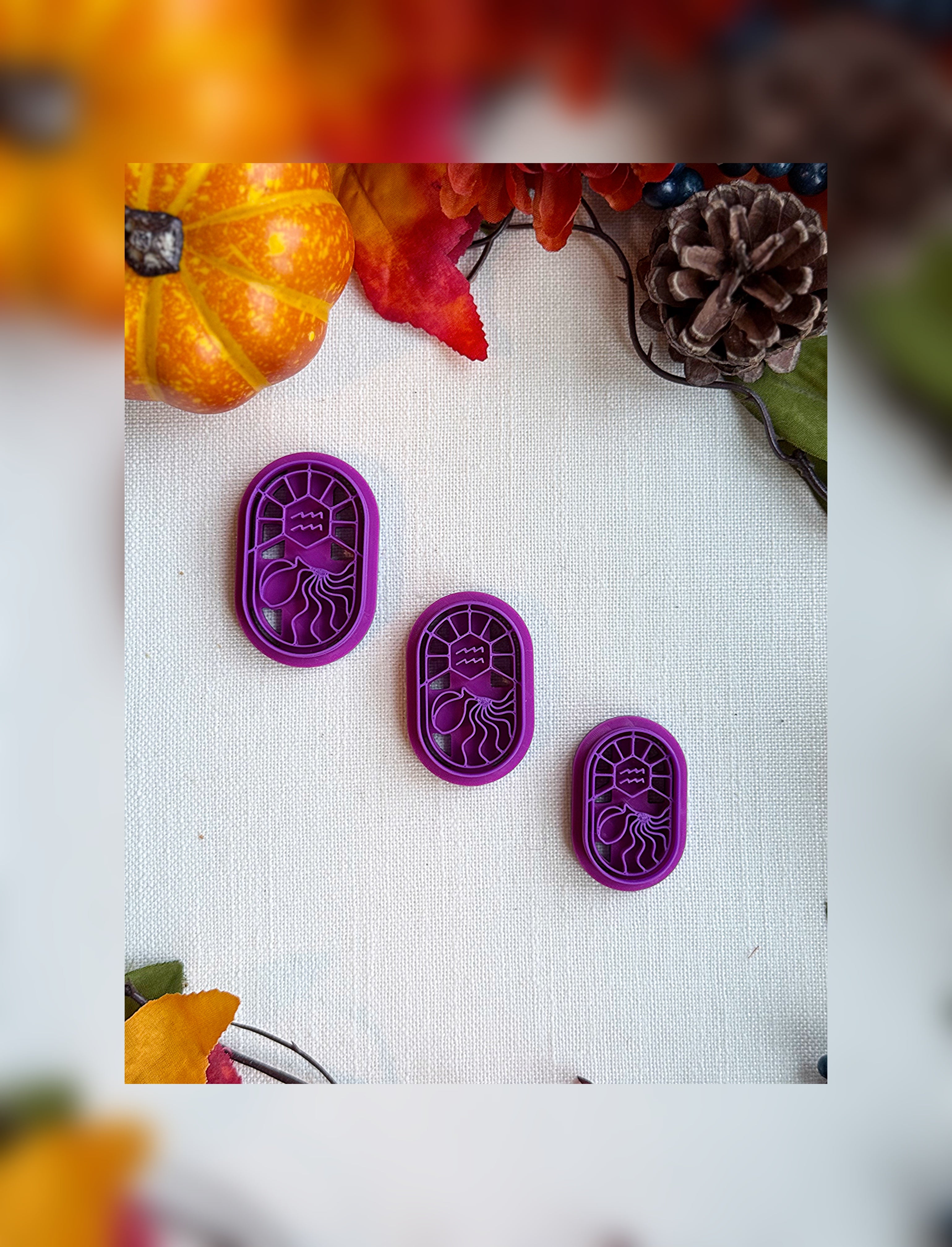 Celestial Aquarius Clay Cutter – Polymer Clay Tool for Astrological Creations