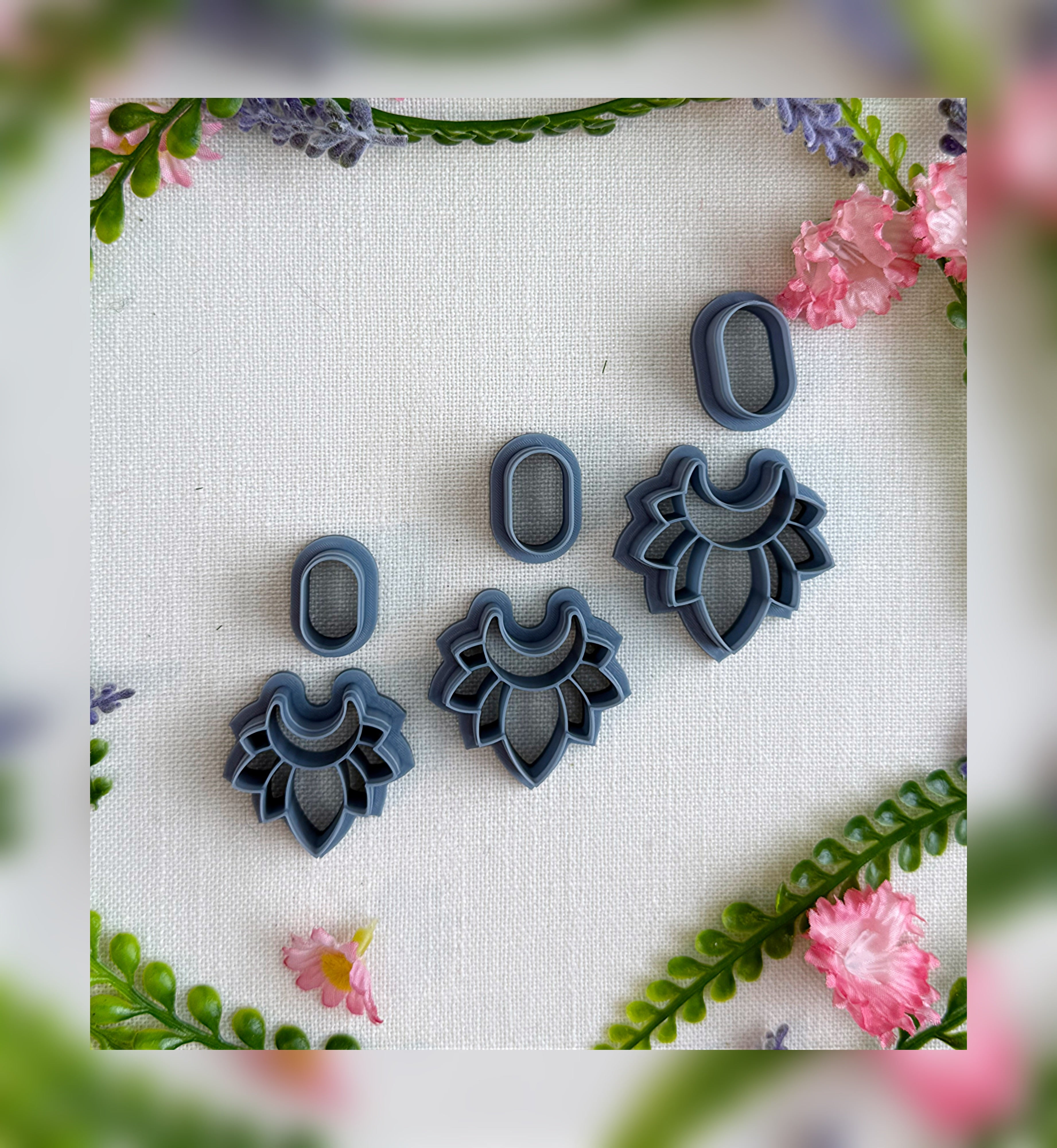 Moonlit Bloom Clay Cutter – Polymer Clay Tool