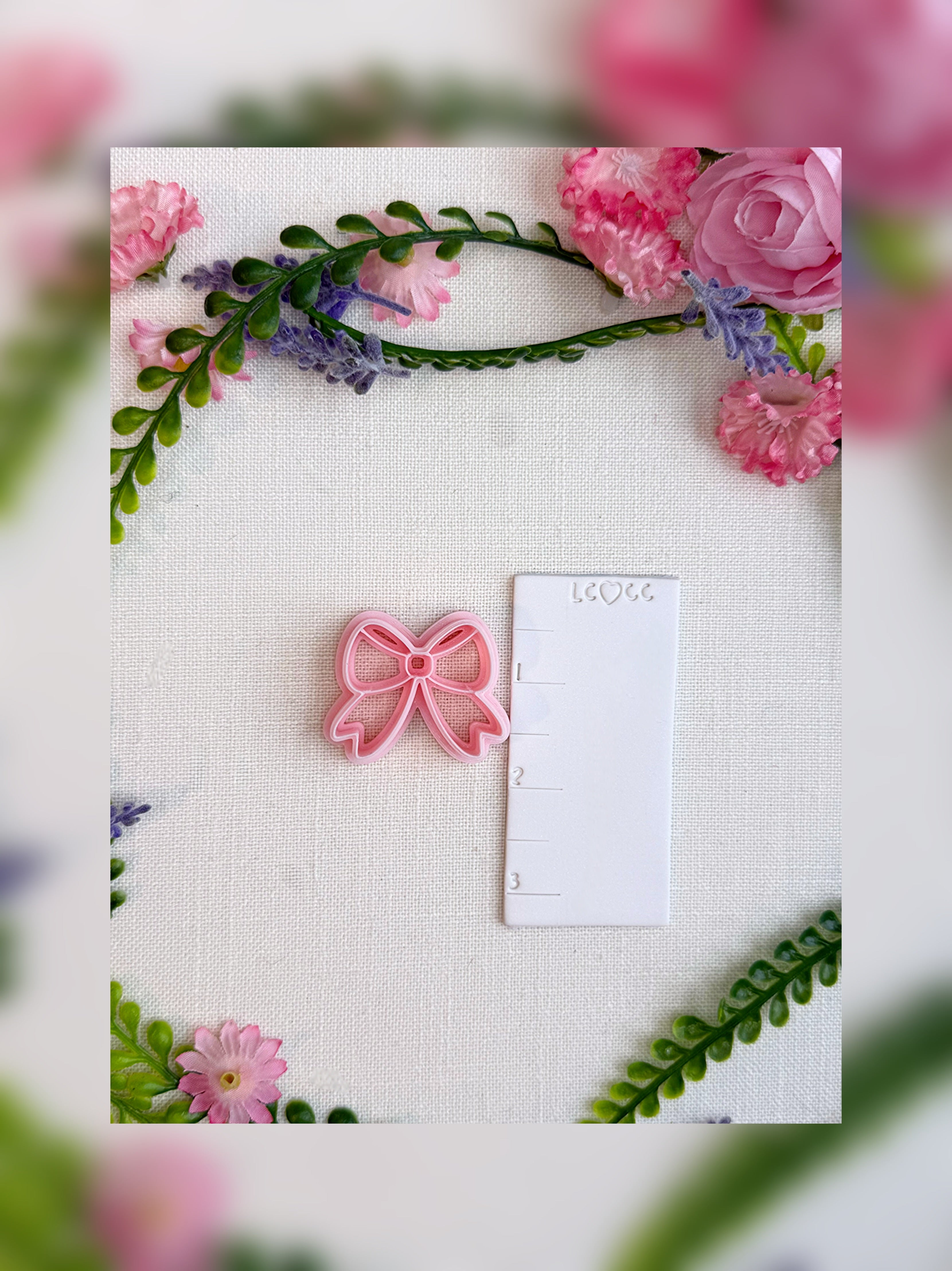 🎀 Sweetheart Bow Clay Cutter – Polymer Clay