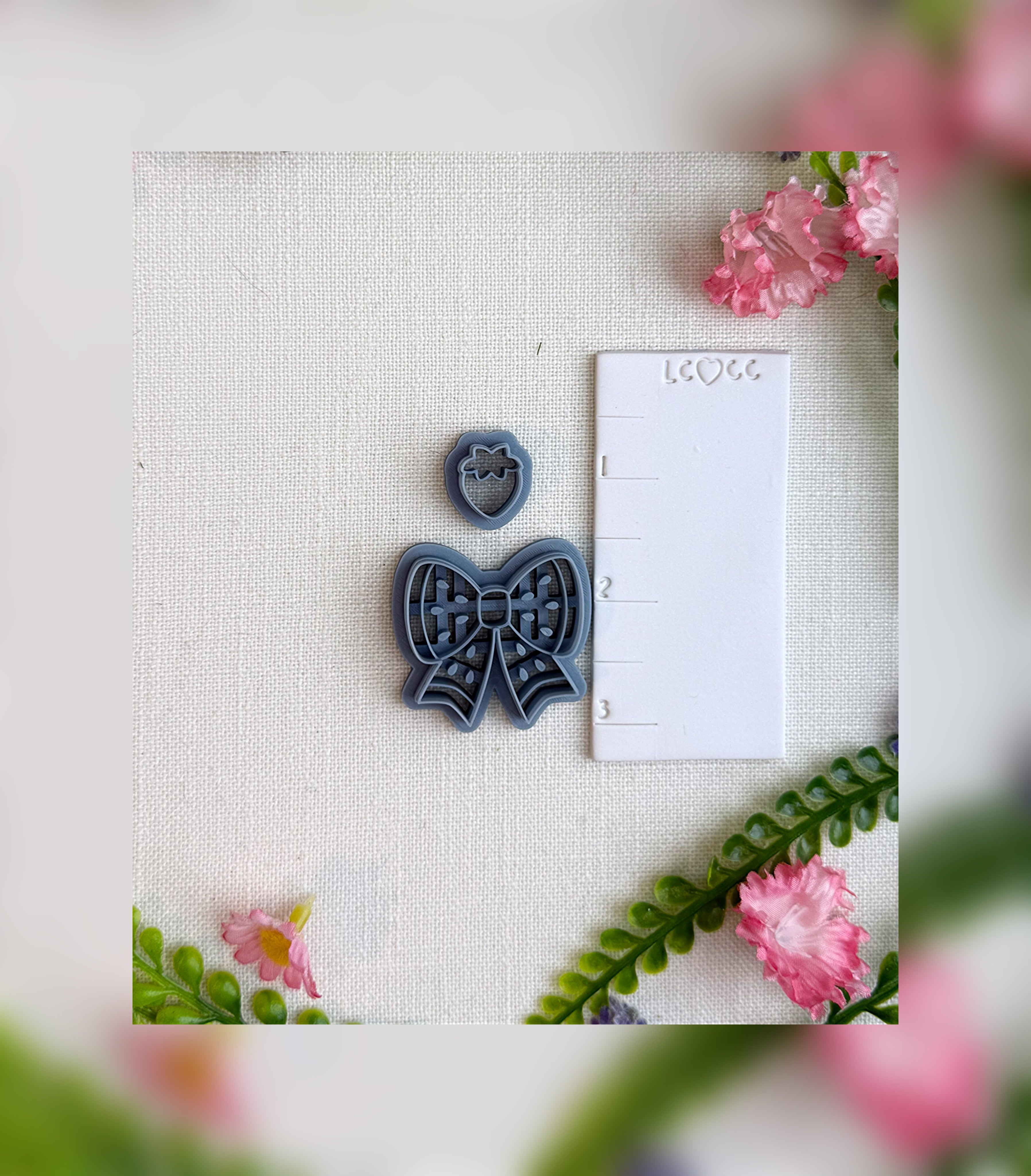 Strawberry Sugar Bows Clay Cutter – Polymer Clay Tool