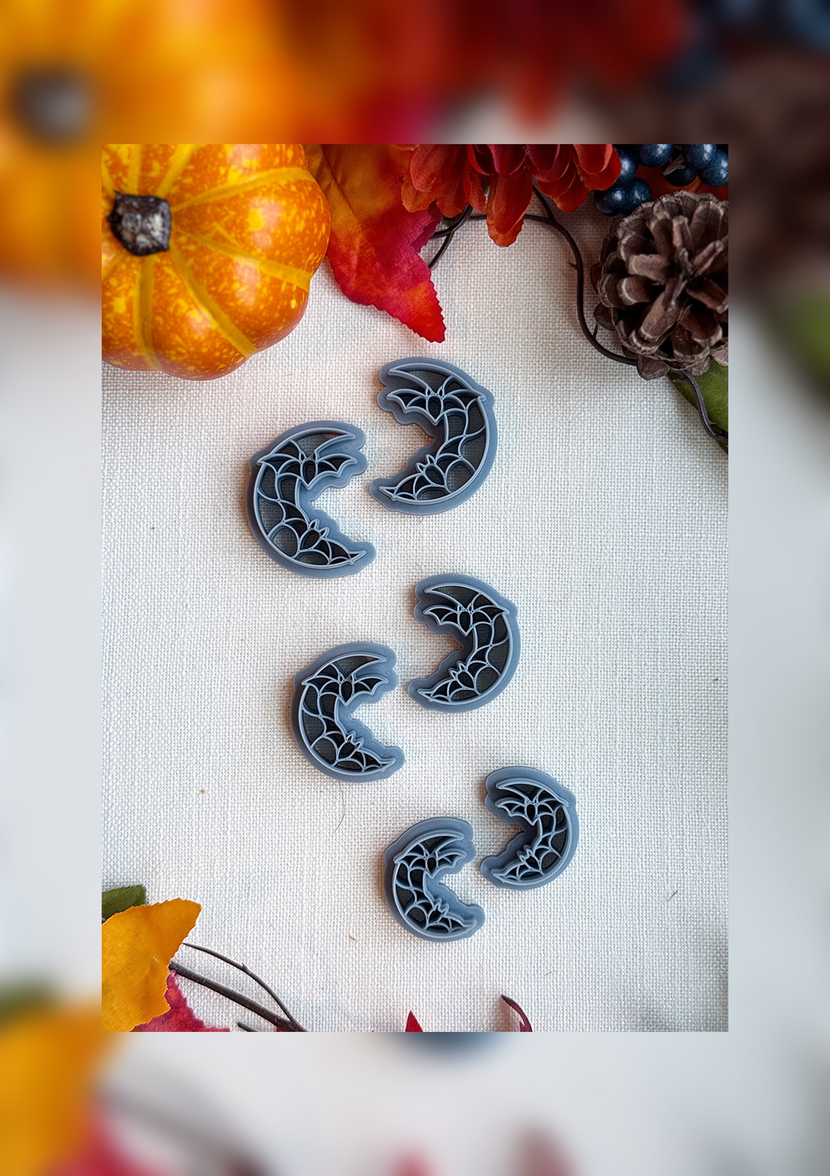 🌙 Moonlit Wings Clay Cutter – Polymer Clay Tool for Halloween