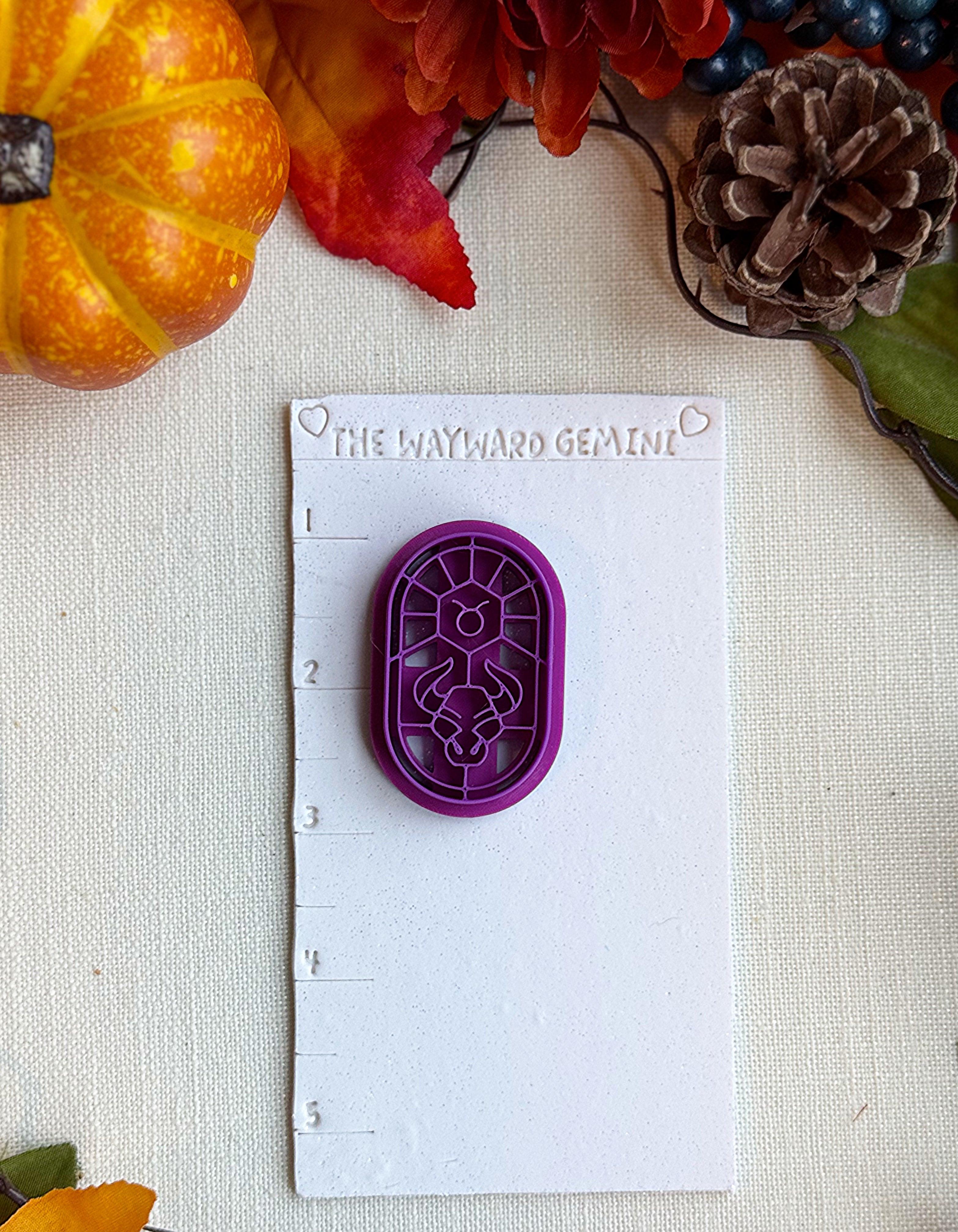 Celestial Taurus Clay Cutter – Polymer Clay Tool for Astrological Creations