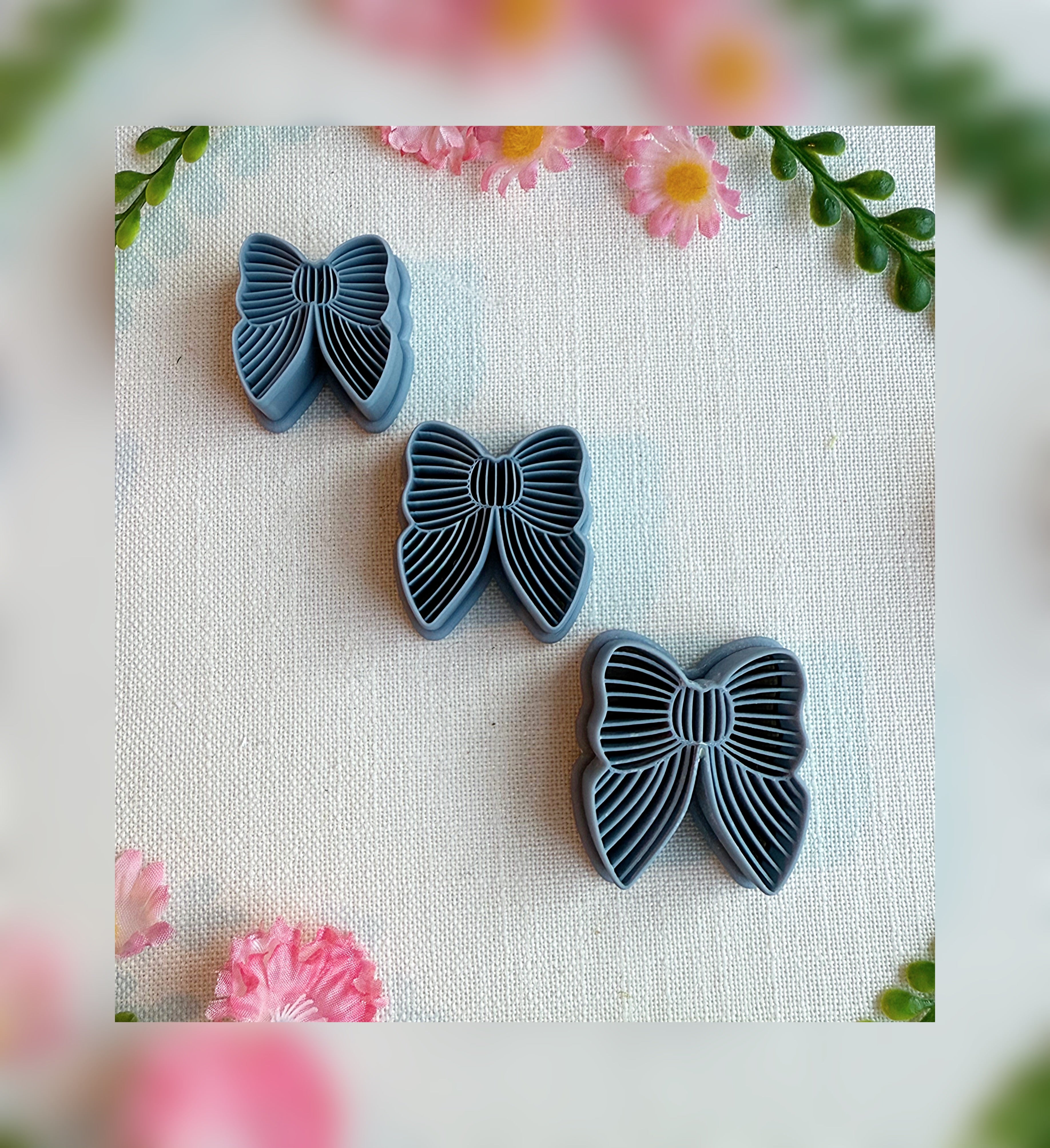Harbor Stripe Bow Clay Cutter | Polymer Clay Tool