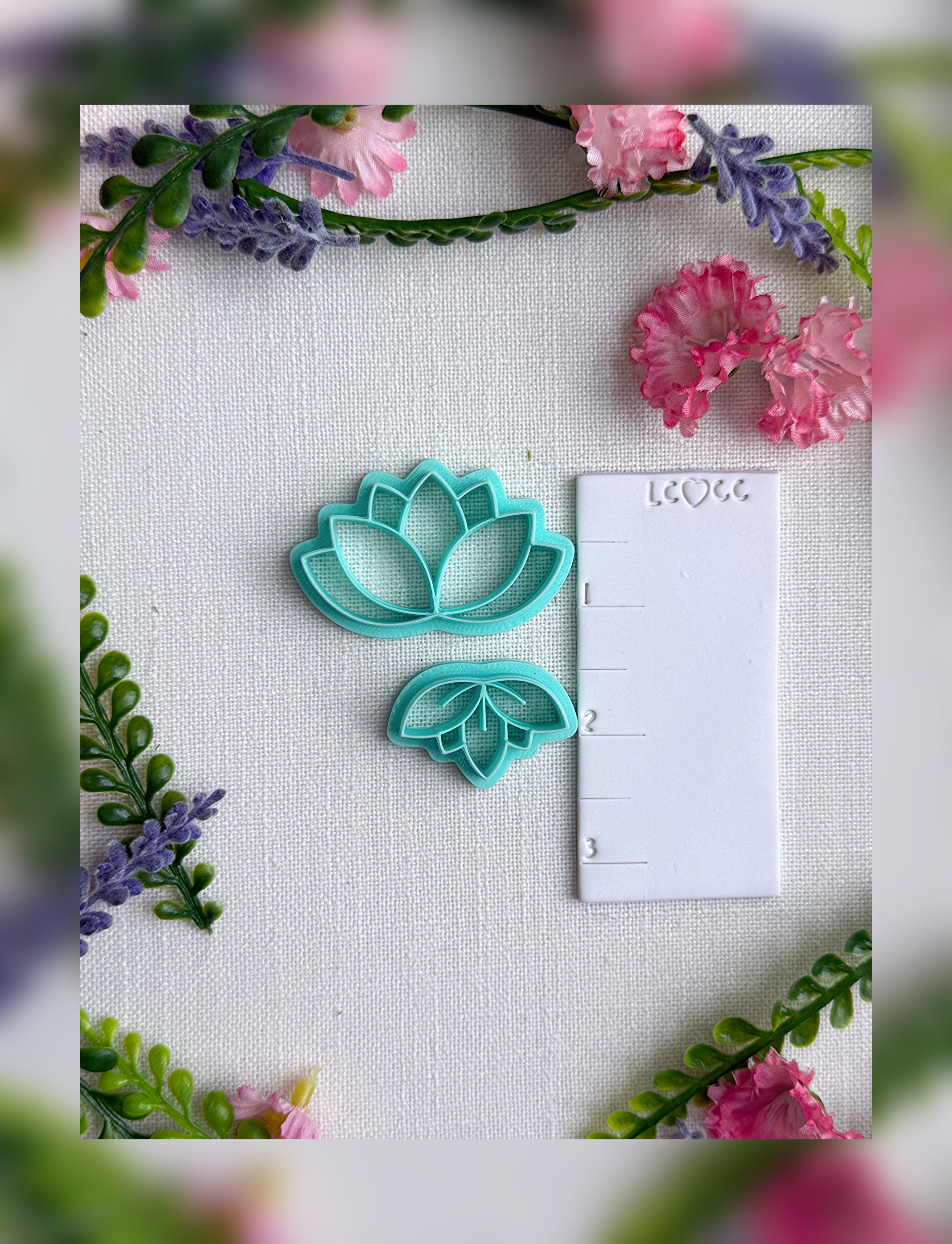 🪷Lotus Bloom Clay Cutter – Polymer Clay Tool