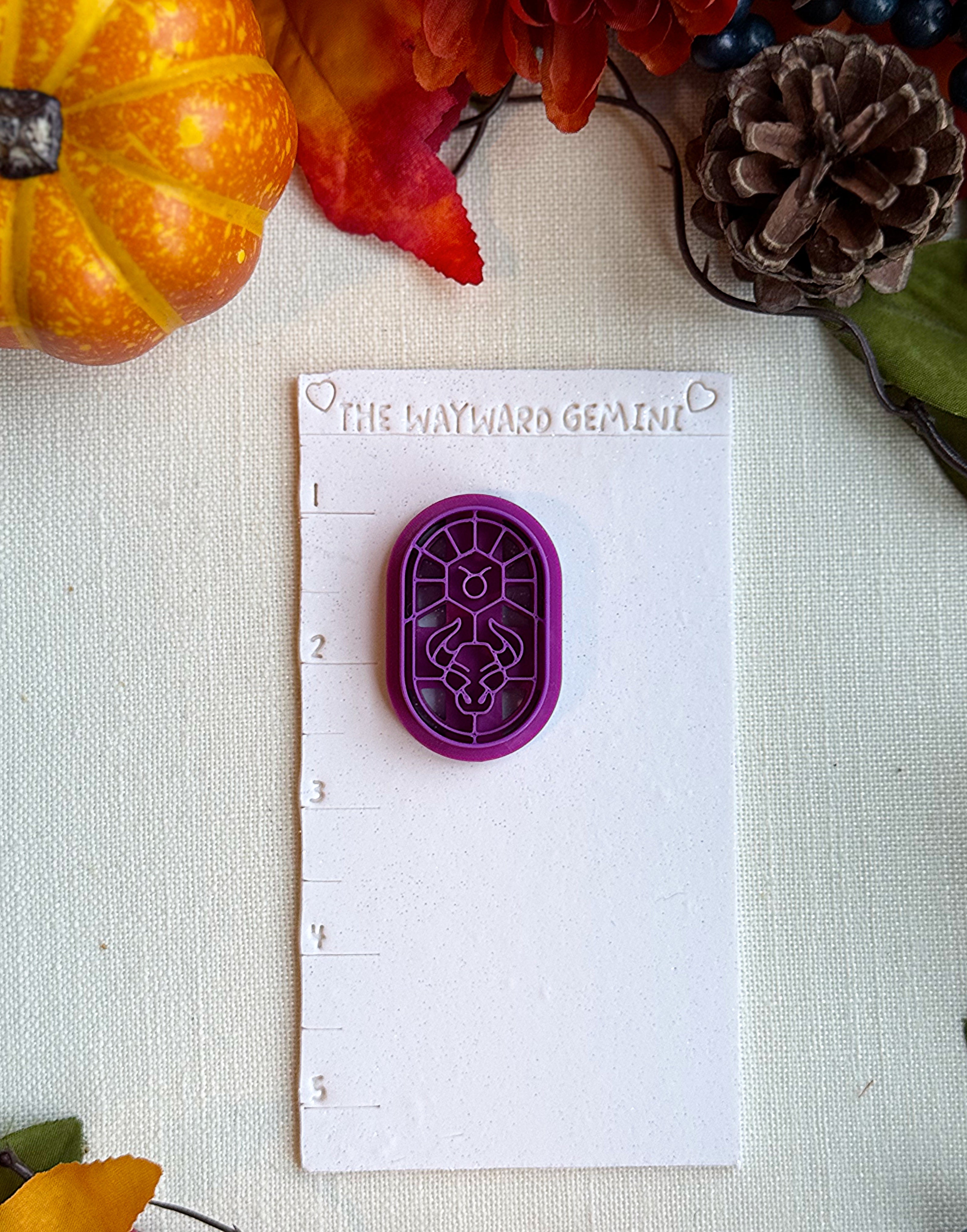 Celestial Taurus Clay Cutter – Polymer Clay Tool for Astrological Creations