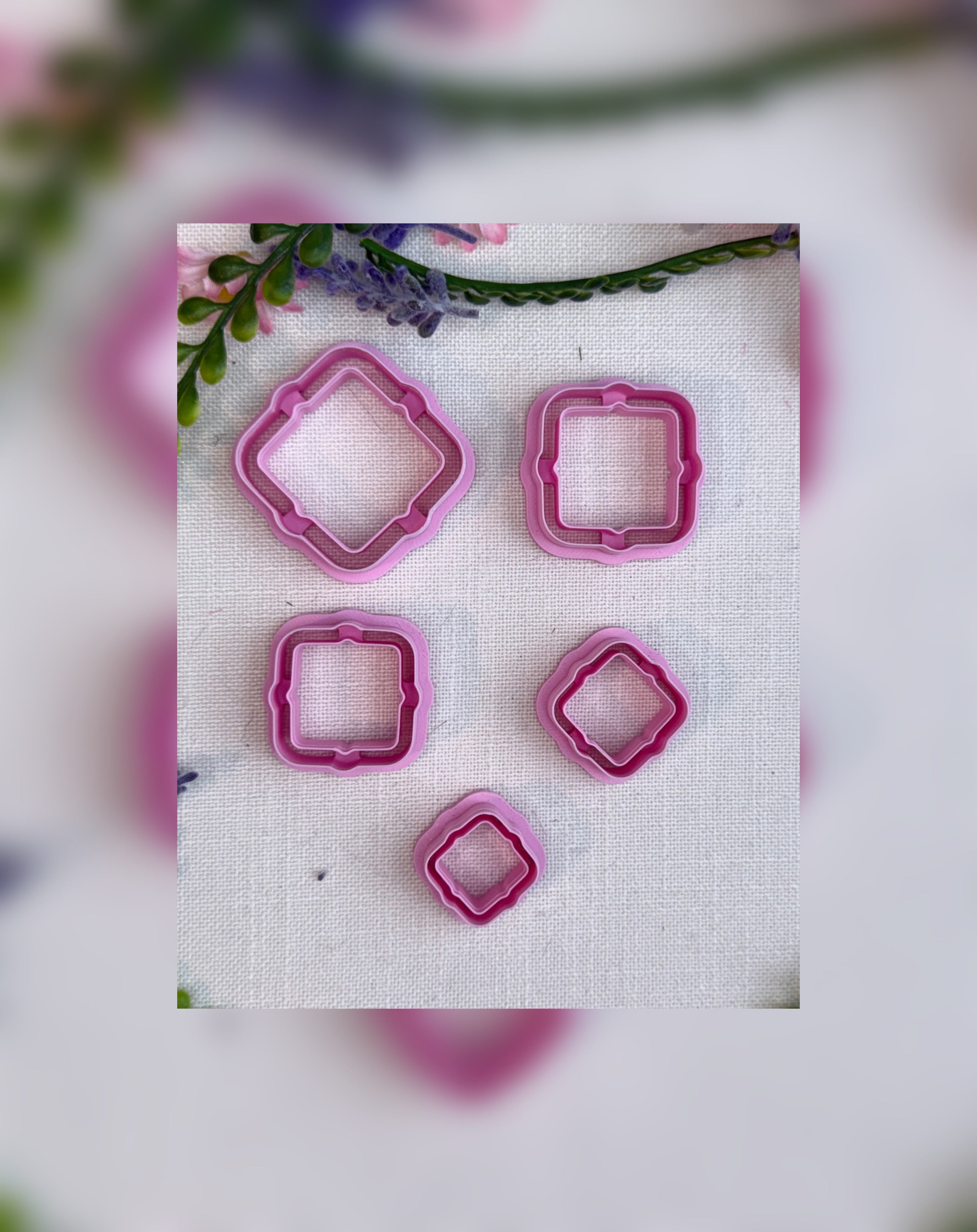 Scalloped Square Frame Cutter – Polymer Clay Tool