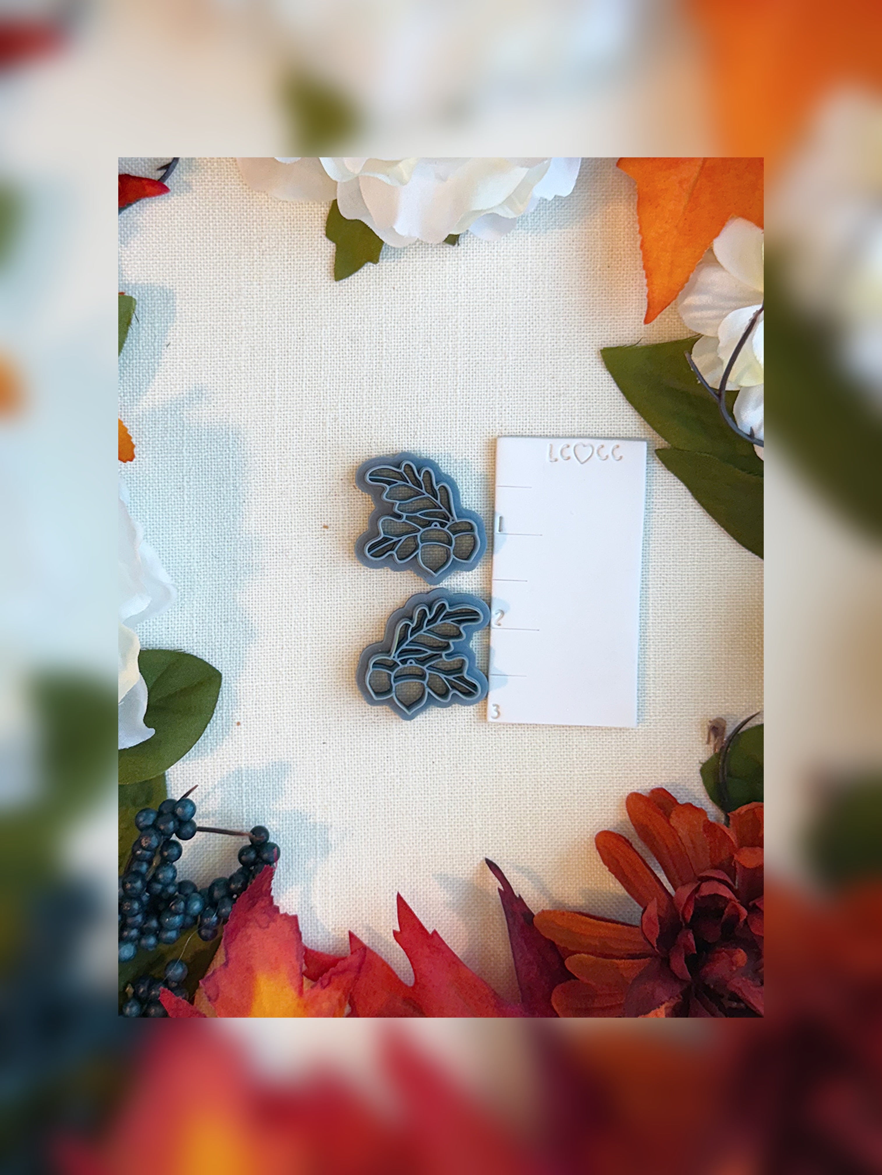 Autumn Acorn Bough Clay Cutter Set – Polymer Clay Tool