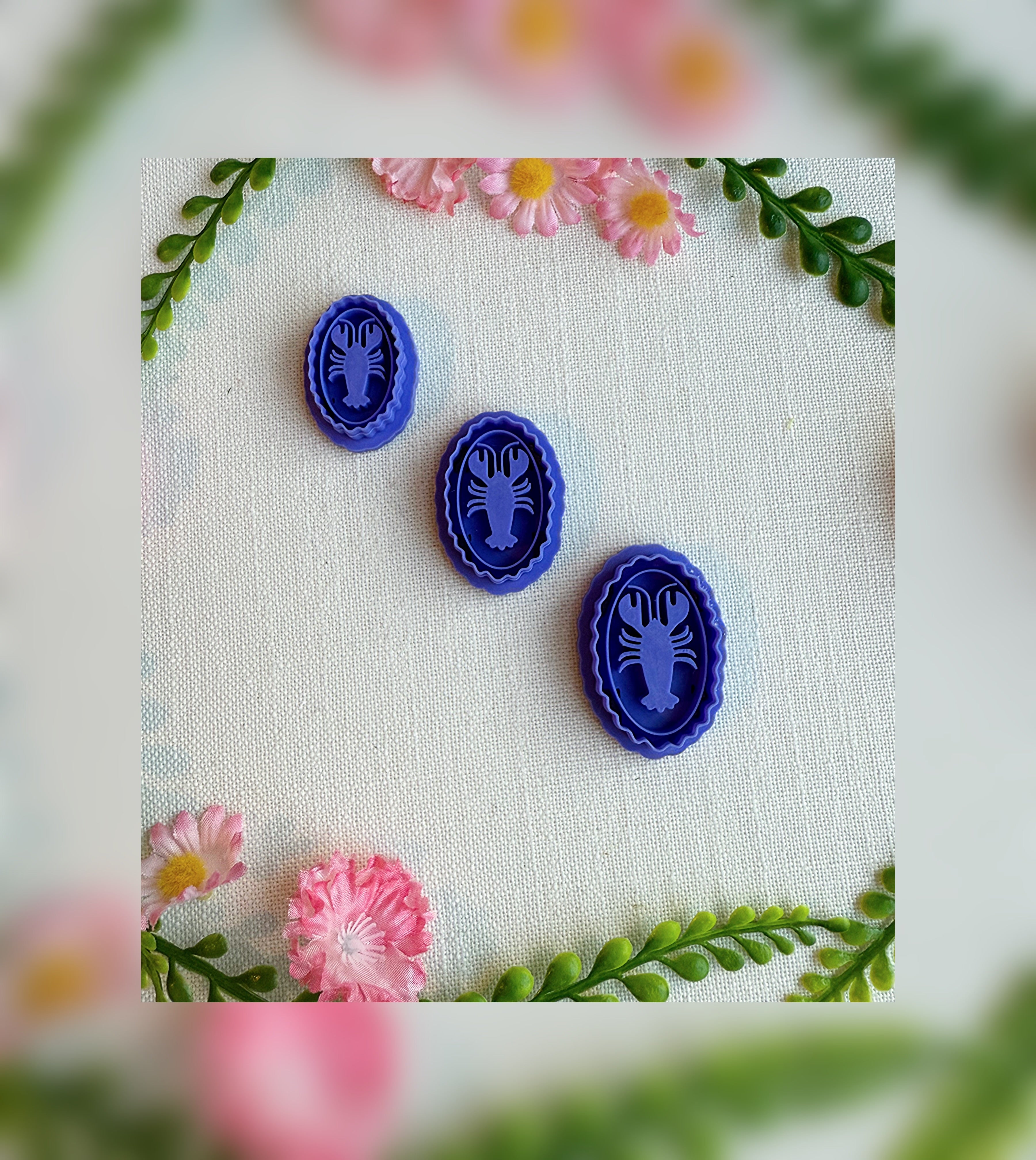 Lobster Cameo Clay Cutter – Polymer Clay Tool
