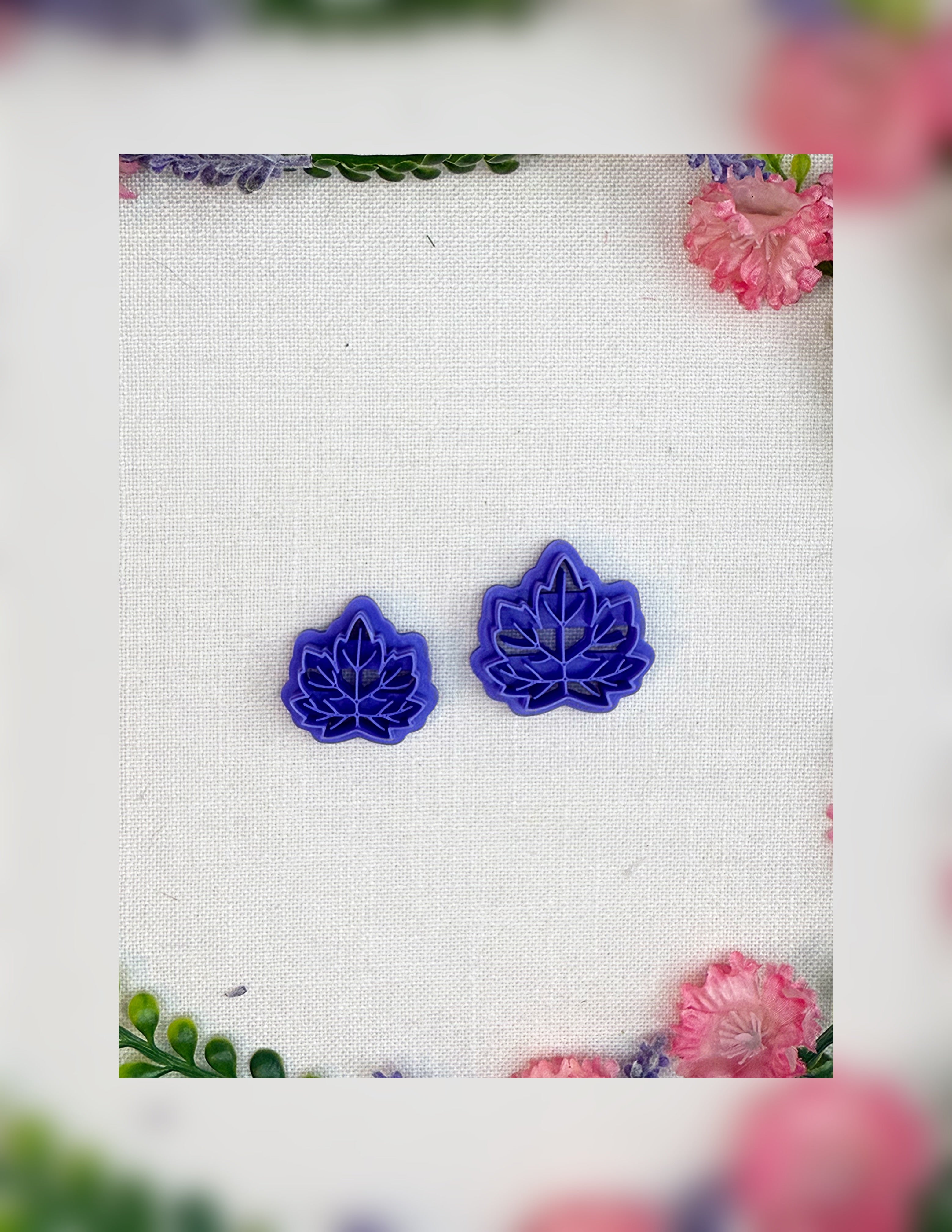 Autumn Ember Leaf Clay Cutter – Polymer Clay Tool
