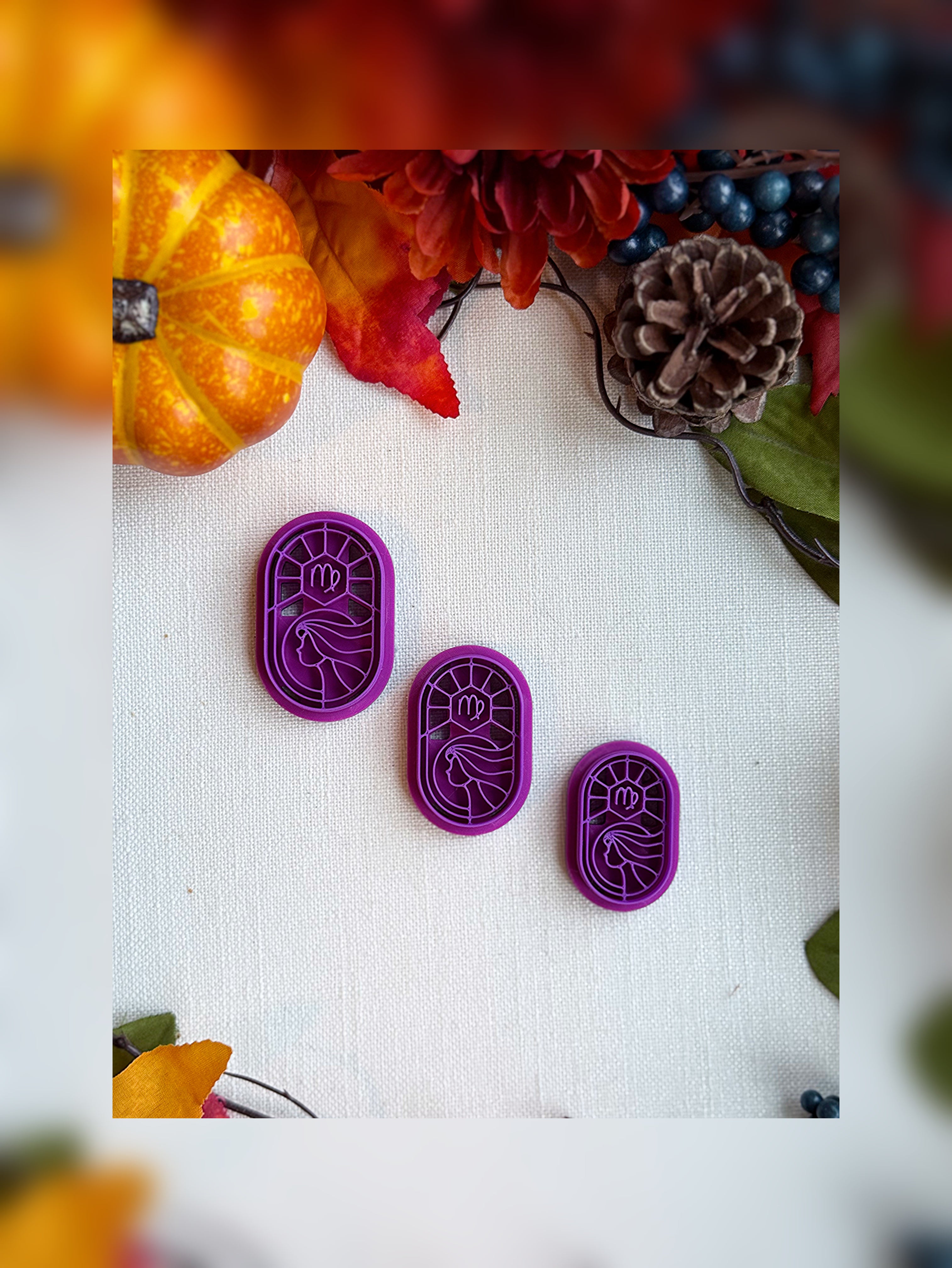 Celestial Zodiac Clay Cutter Bundle – Complete 12-Sign Polymer Clay Tool Set for Astrological Creations