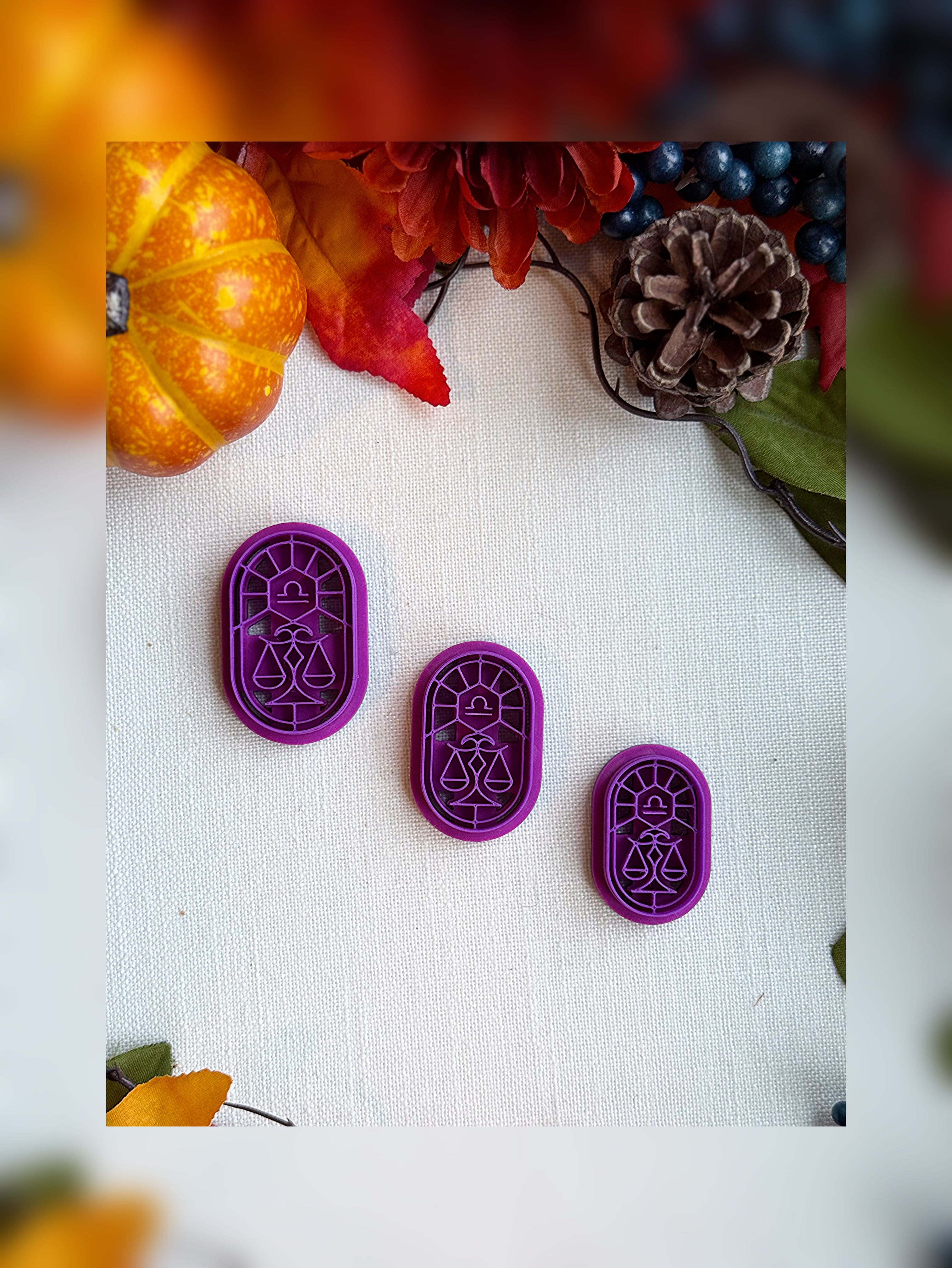 Celestial Zodiac Clay Cutter Bundle – Complete 12-Sign Polymer Clay Tool Set for Astrological Creations