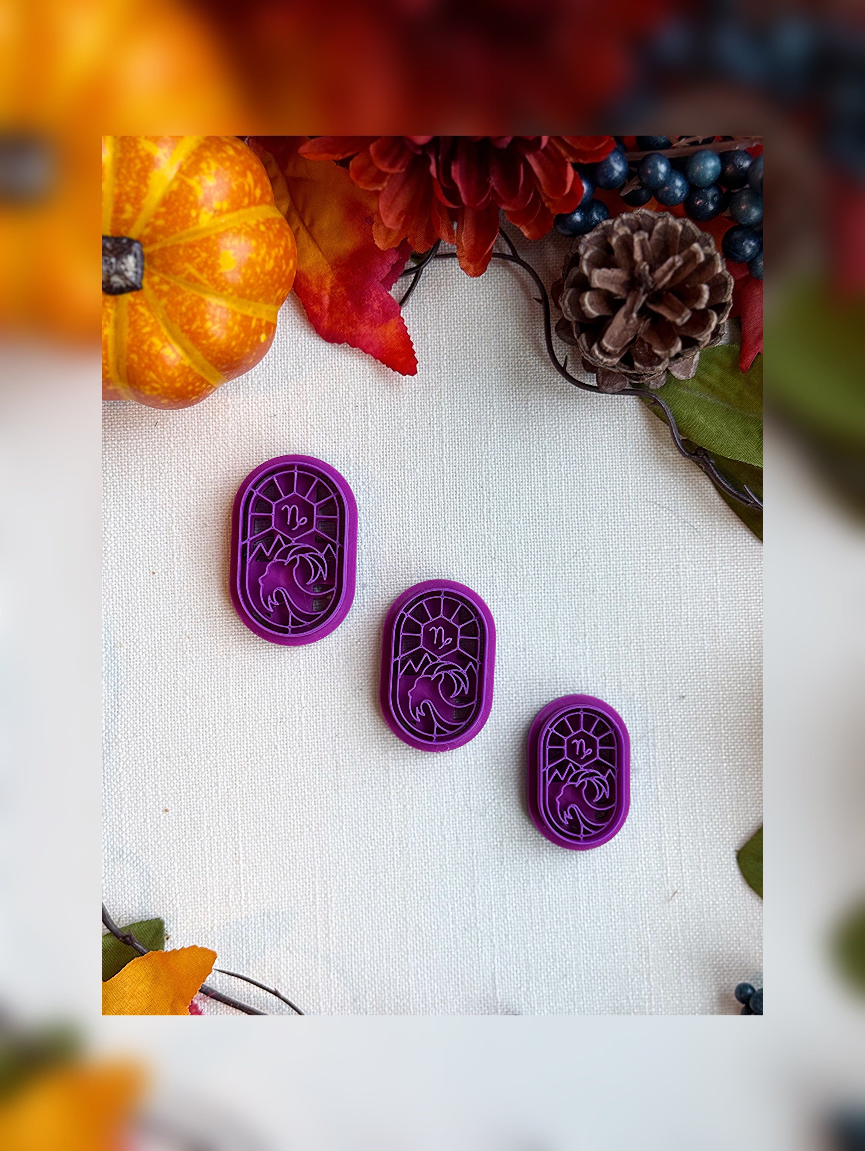 Celestial Zodiac Clay Cutter Bundle – Complete 12-Sign Polymer Clay Tool Set for Astrological Creations