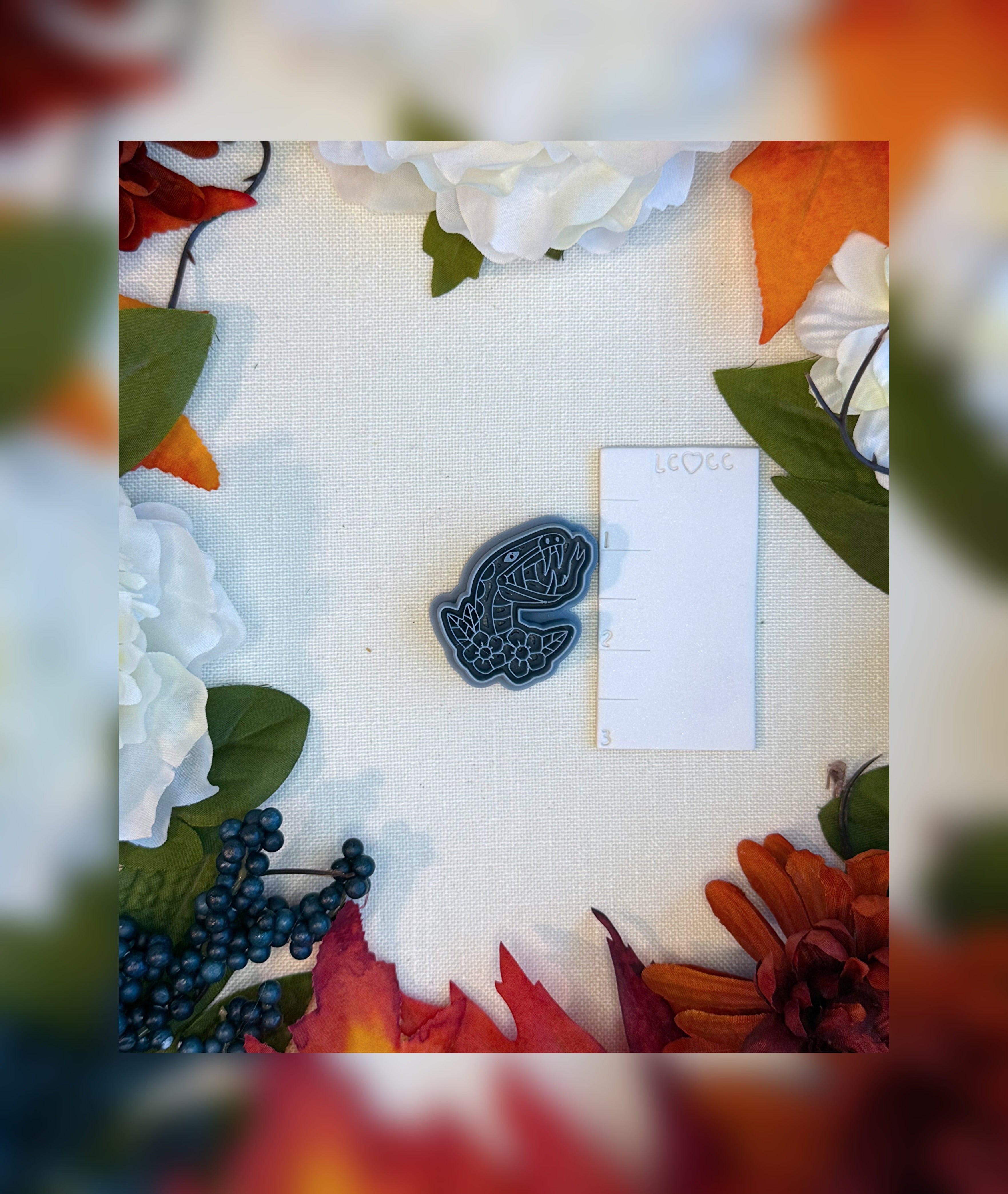 Floral Forest Serpent Clay Cutter | Polymer Clay Tool