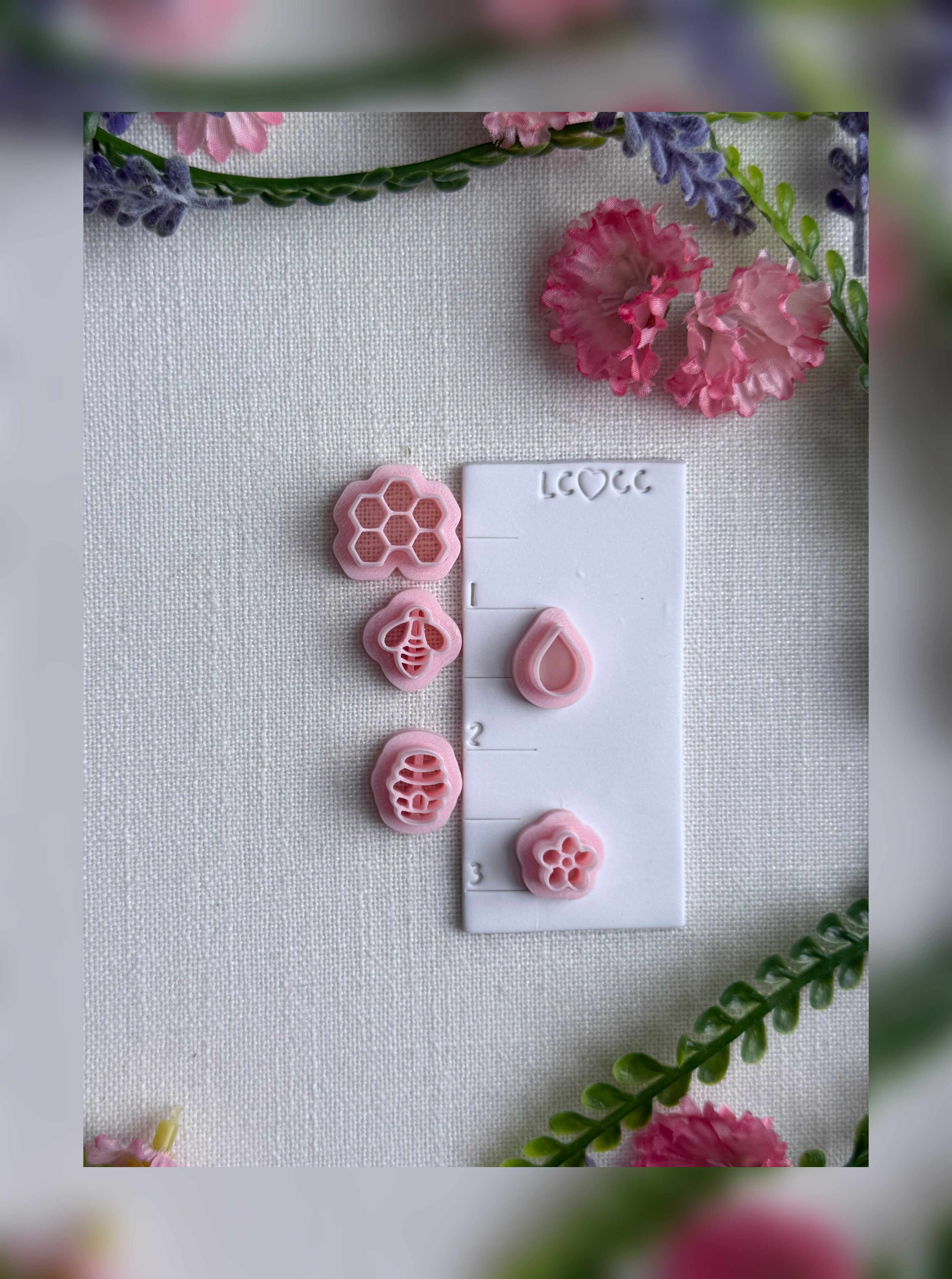 🍯 Honey Drop Garden Clay Cutter Set – Polymer Clay Tool