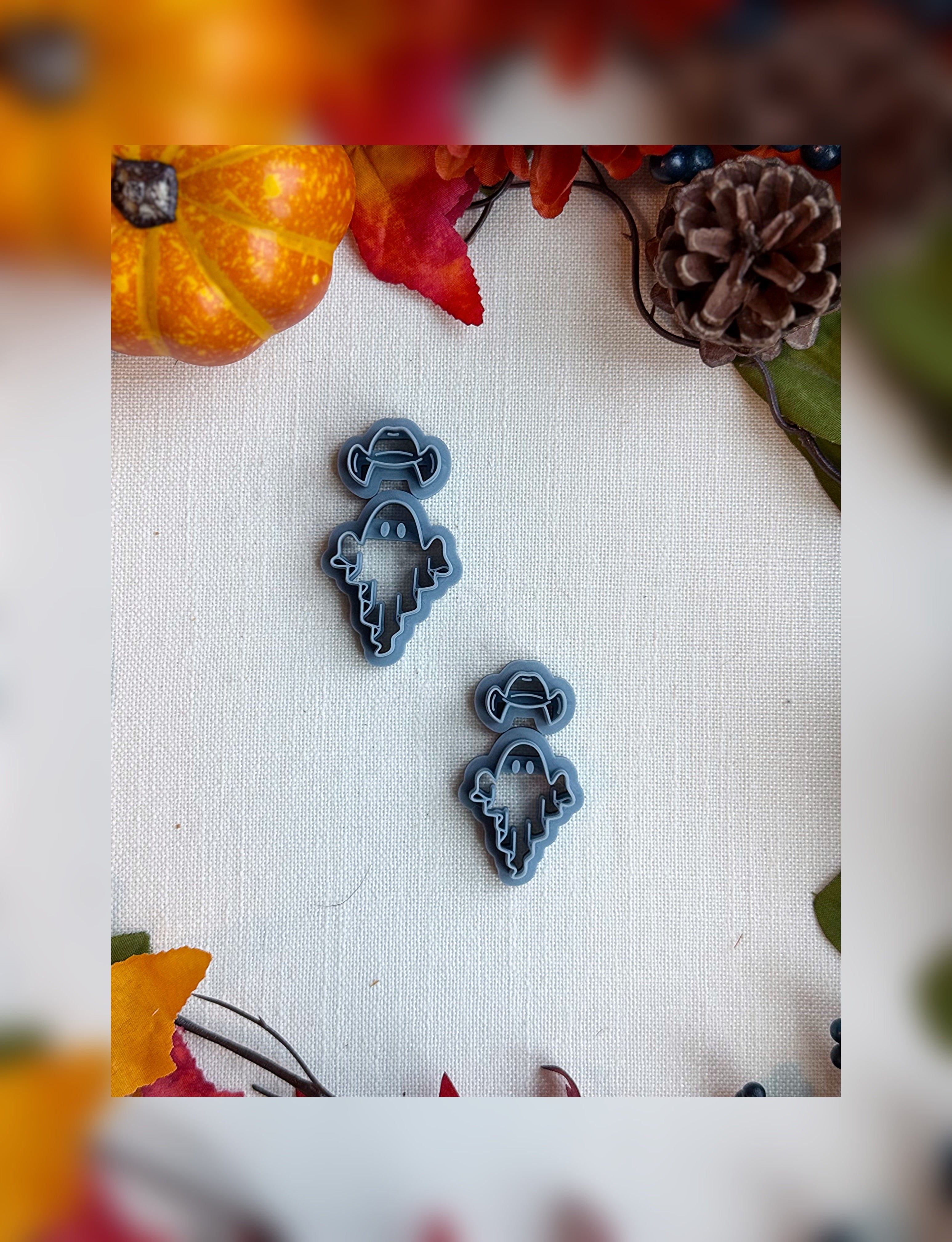 🤠 I’m Dirty Dan! Cowboy Ghost Clay Cutter – Polymer Clay Tool