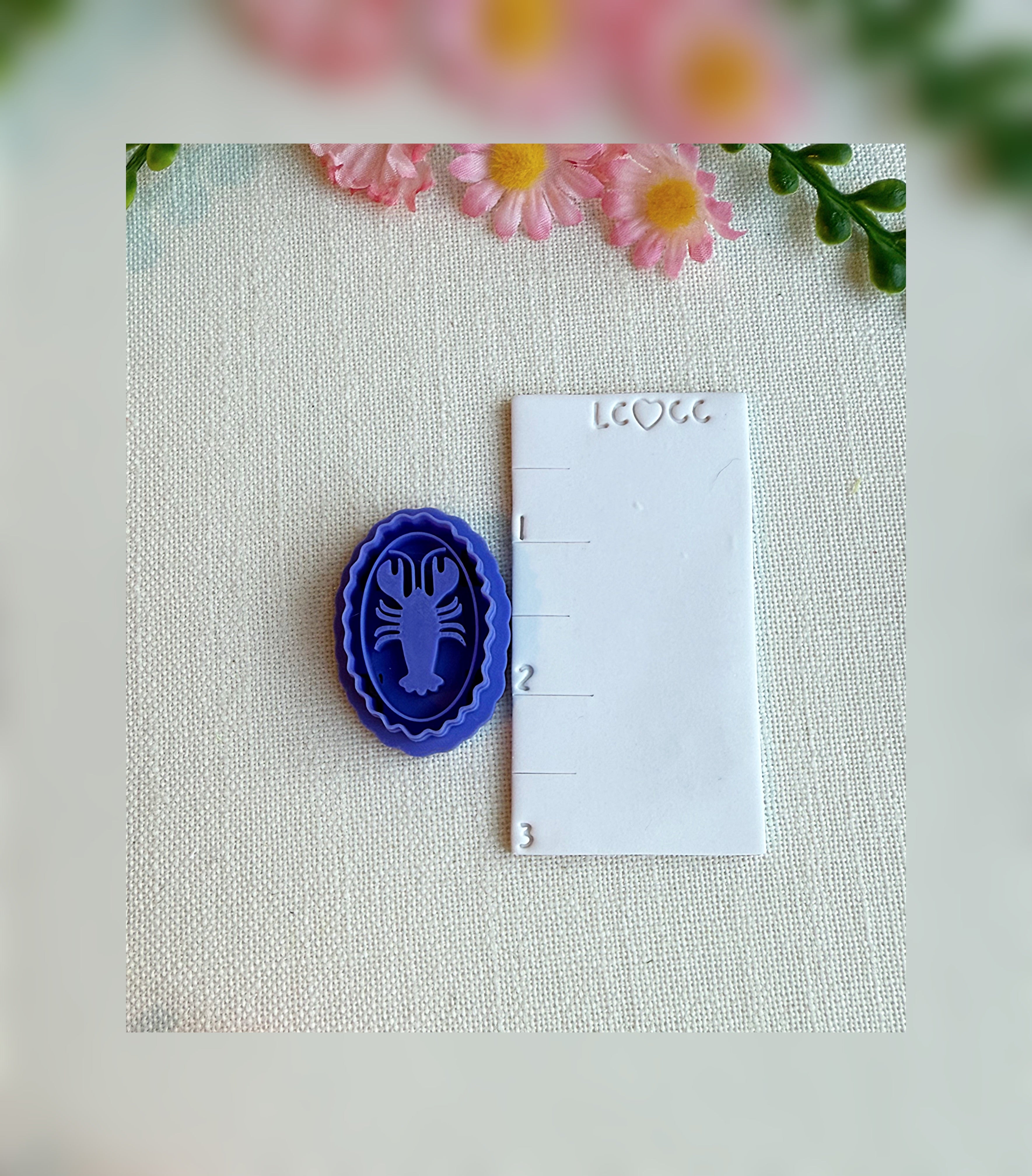 Lobster Cameo Clay Cutter – Polymer Clay Tool