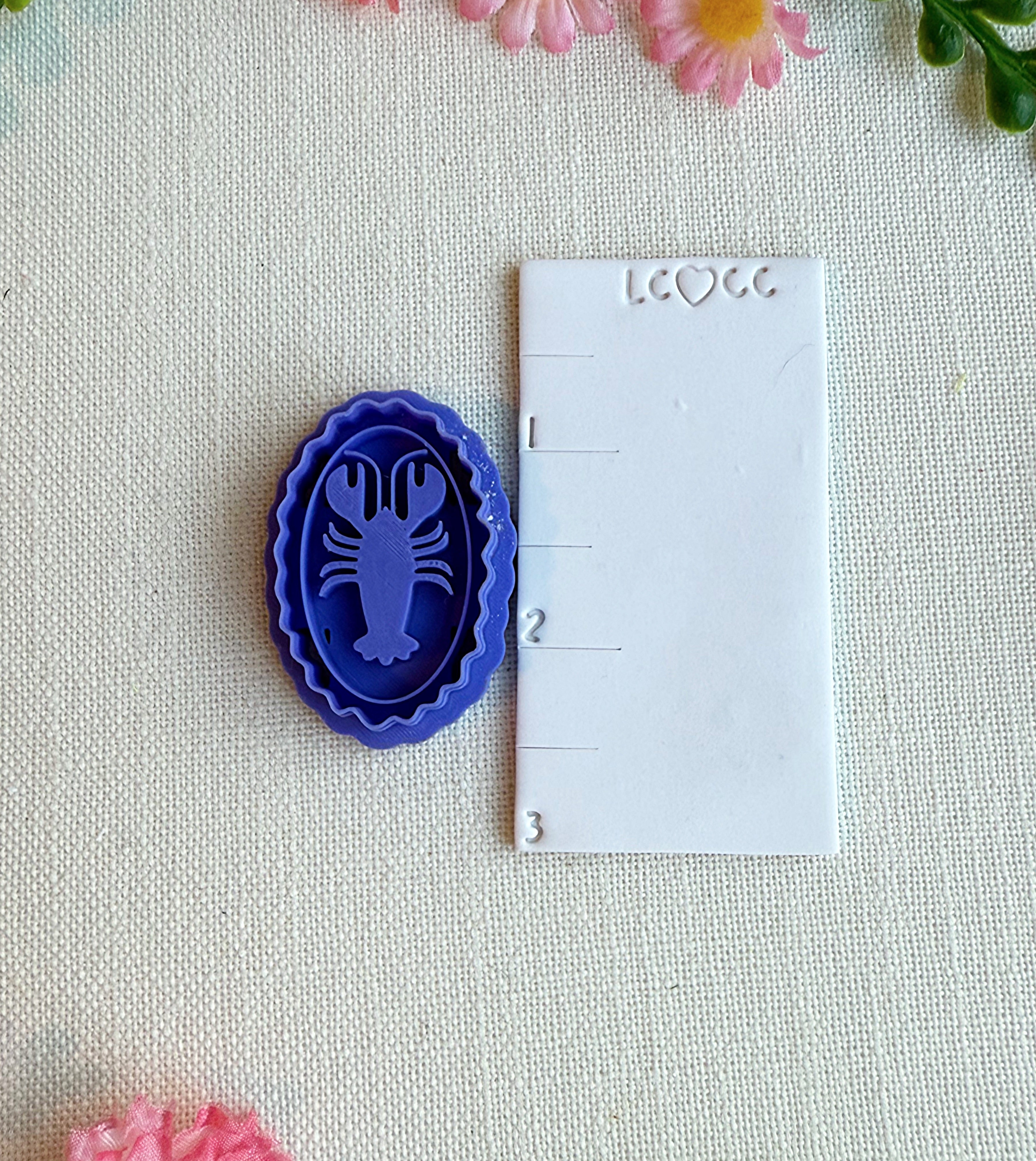 Lobster Cameo Clay Cutter – Polymer Clay Tool