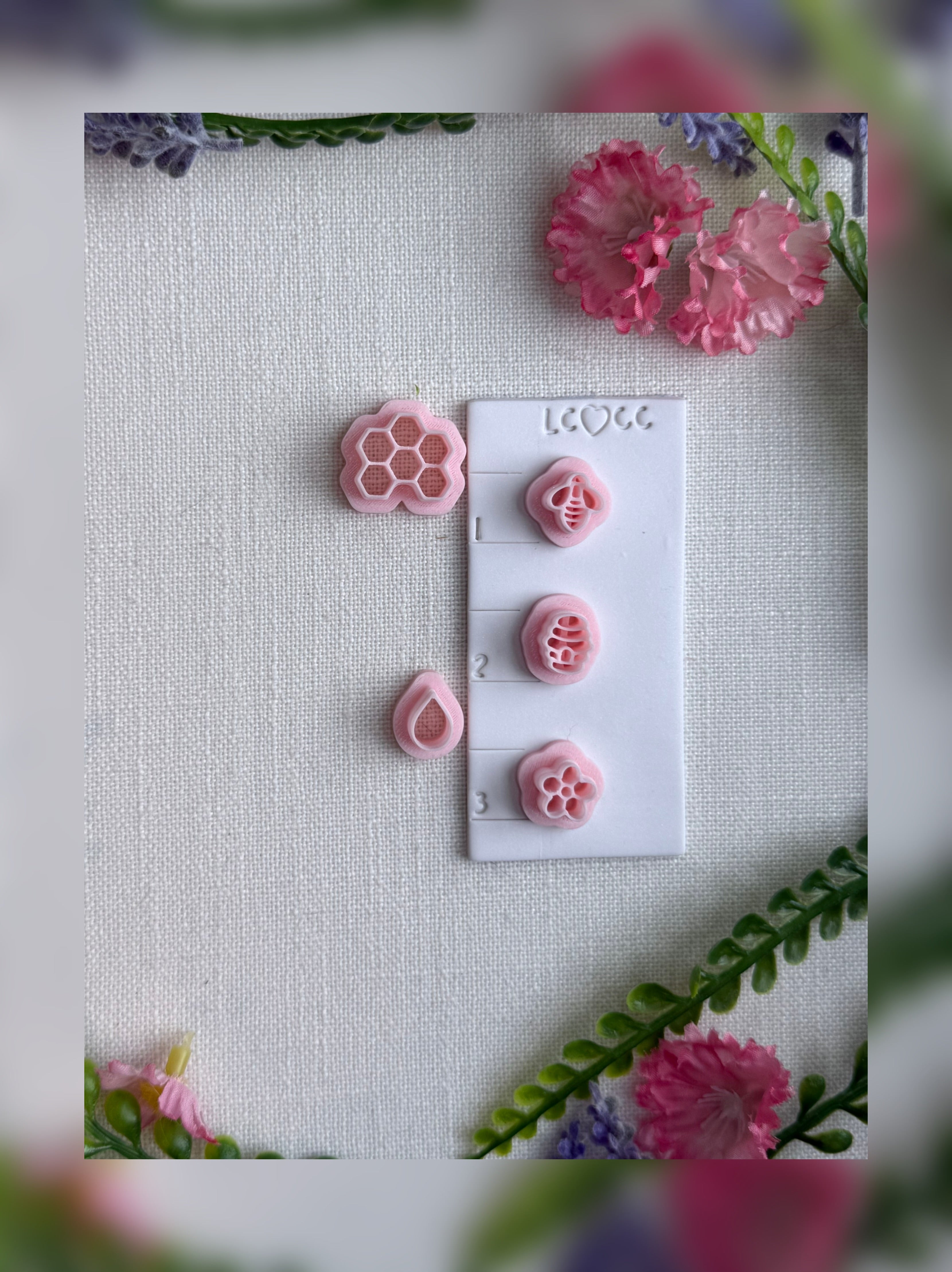 🍯 Honey Drop Garden Clay Cutter Set – Polymer Clay Tool