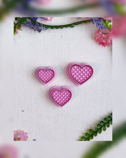 Waffle Heart Clay Cutter – Polymer Clay Tool