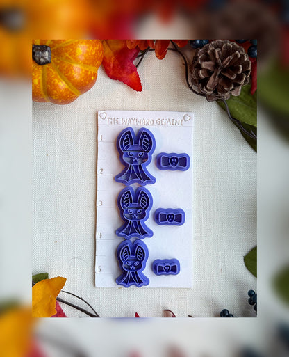 🦇 Bitty Batty Clay Cutter Set – Polymer Clay Tool for Halloween