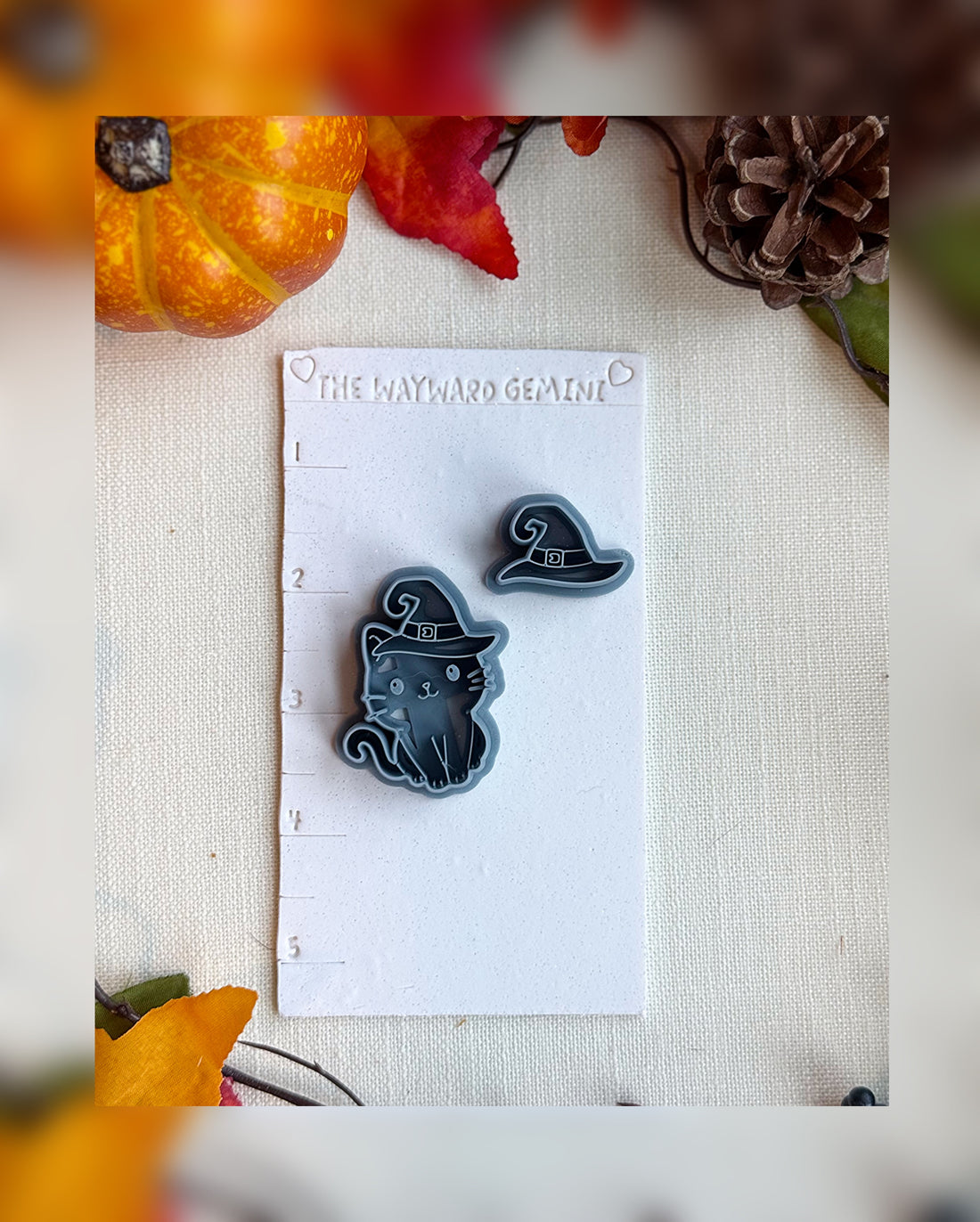 🎩 Hex Meow Clay Cutter Set – Polymer Clay Tool for Halloween