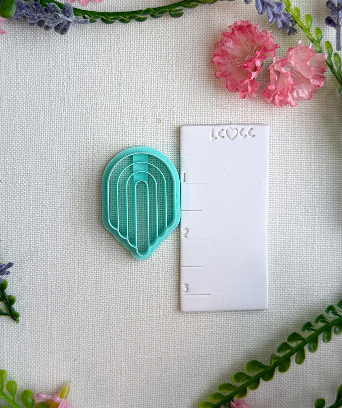 🌈 Scallop Drop Rainbow Clay Cutter – Polymer Clay Tool