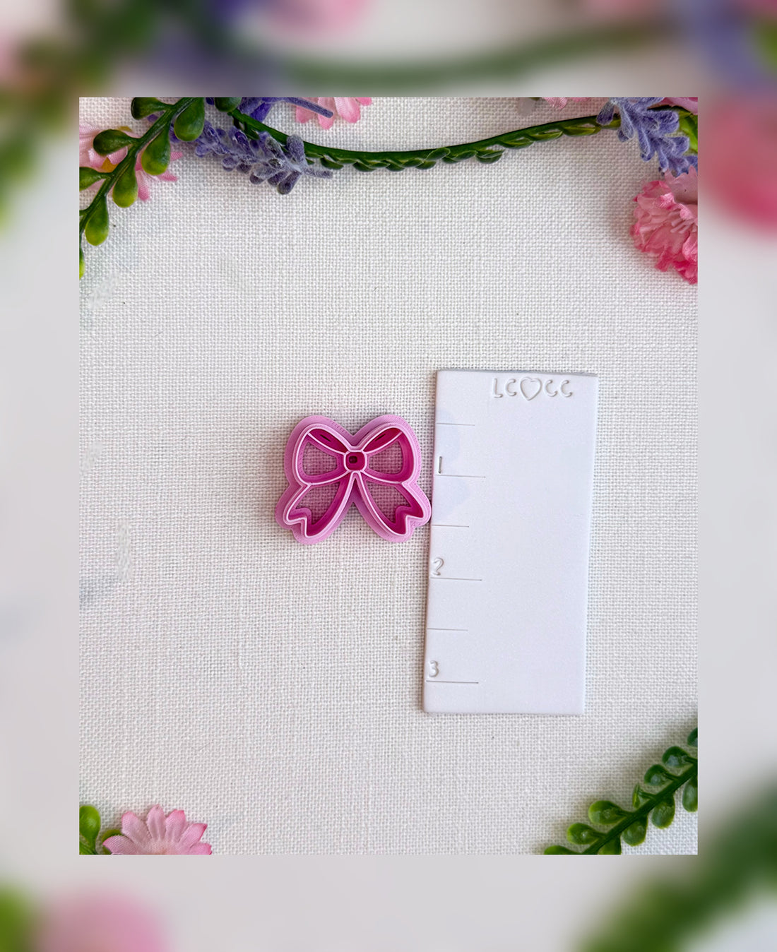 🎀 Sweetheart Bow Clay Cutter – Polymer Clay