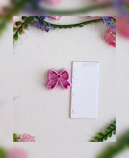 🎀 Sweetheart Bow Clay Cutter – Polymer Clay