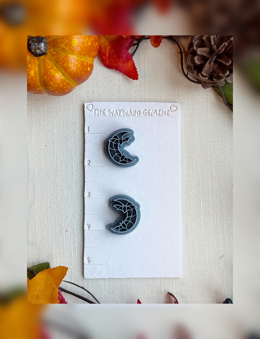 🌙 Moonlit Wings Clay Cutter – Polymer Clay Tool for Halloween