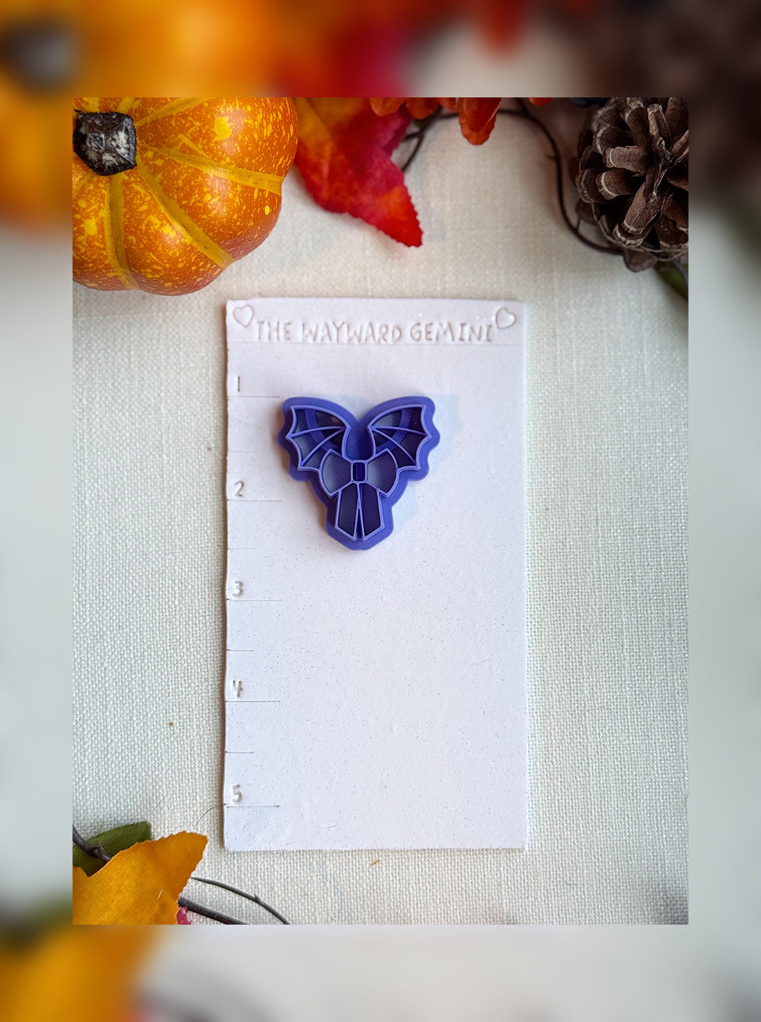 🦇 Batty Bow Clay Cutter – Polymer Clay Tool for Halloween
