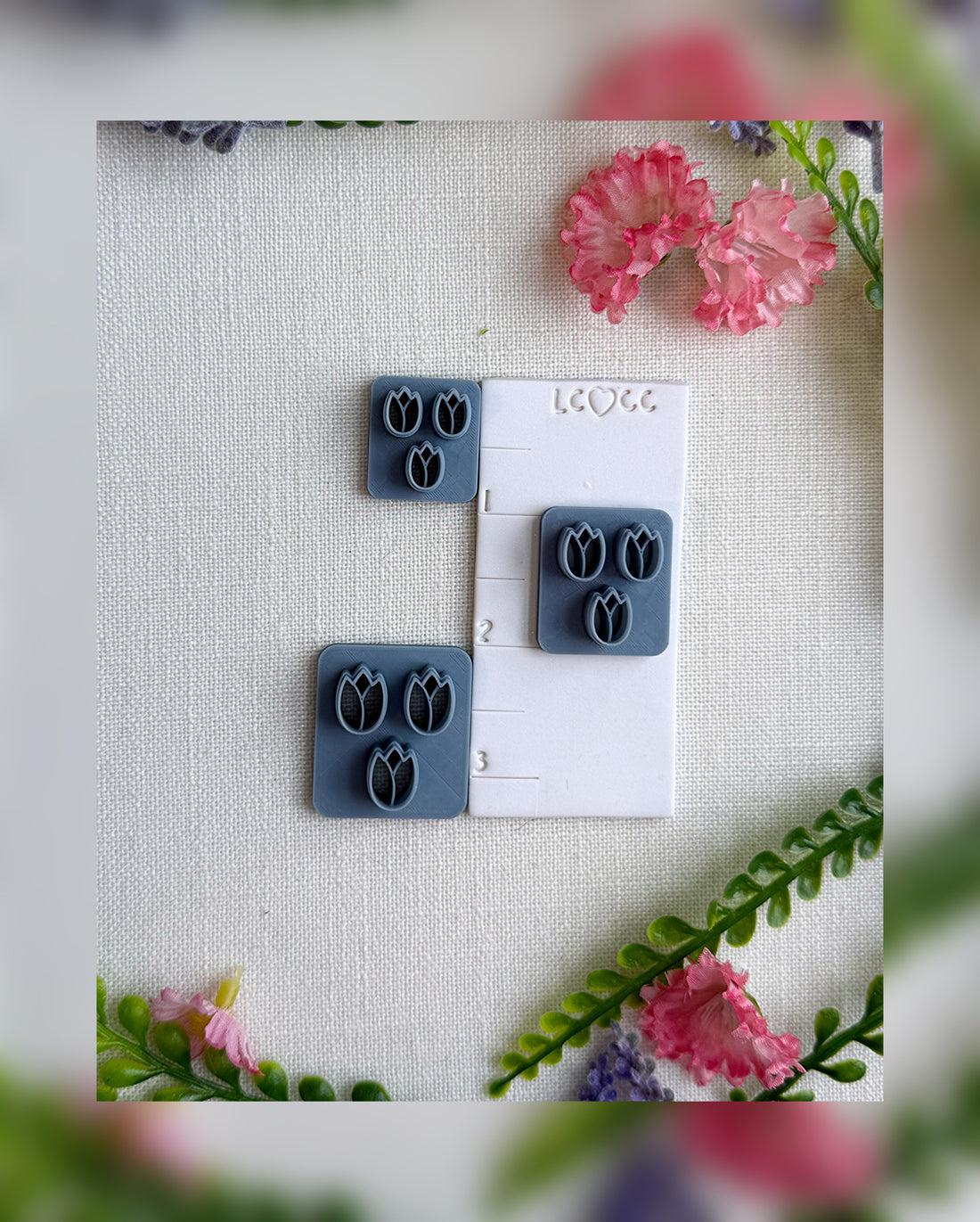 🌷Mini Tulip Clay Cutter Set – Polymer Clay Tool