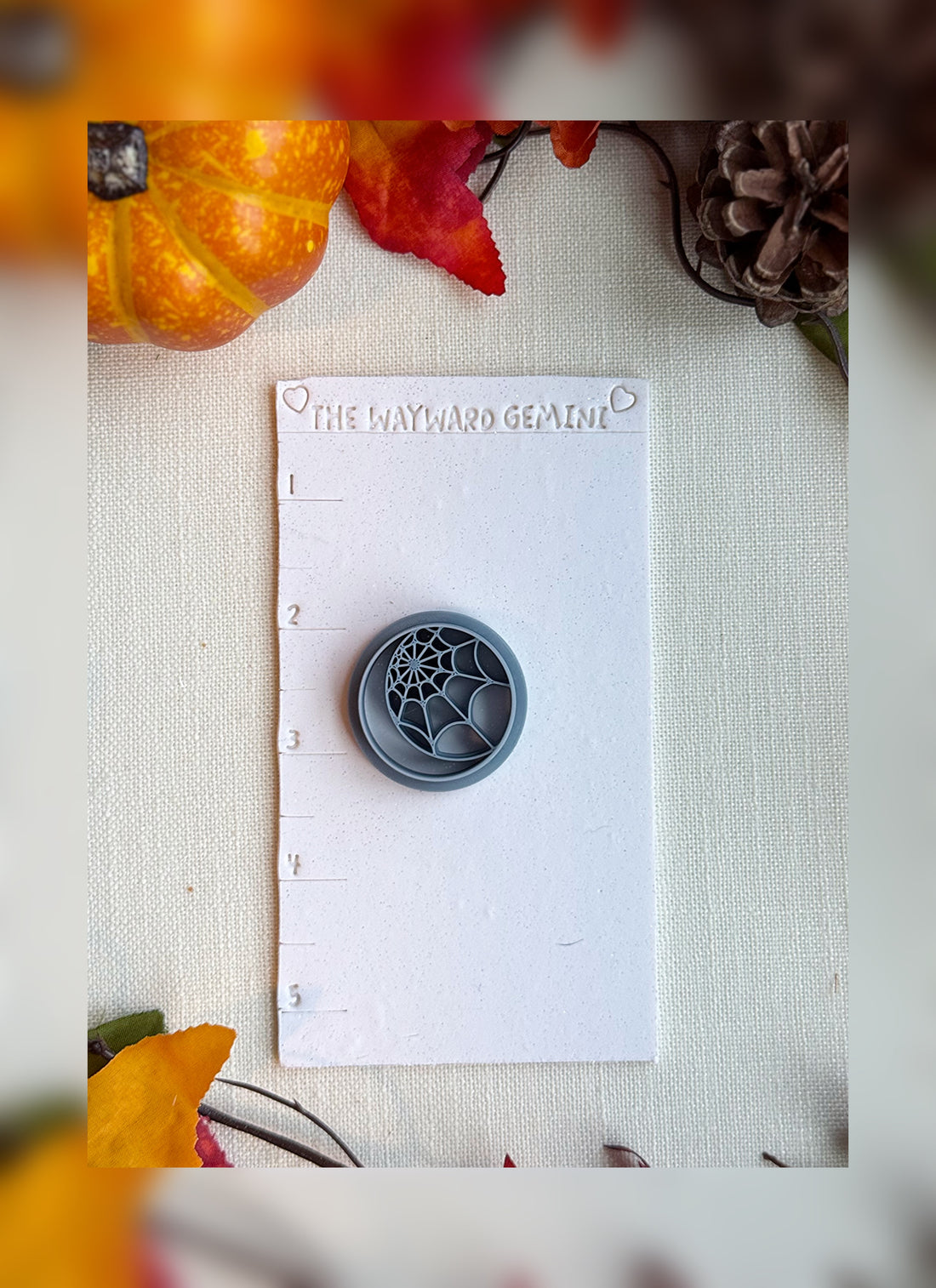 🕸️ Silken Shadows Clay Cutter – Polymer Clay Tool for Halloween