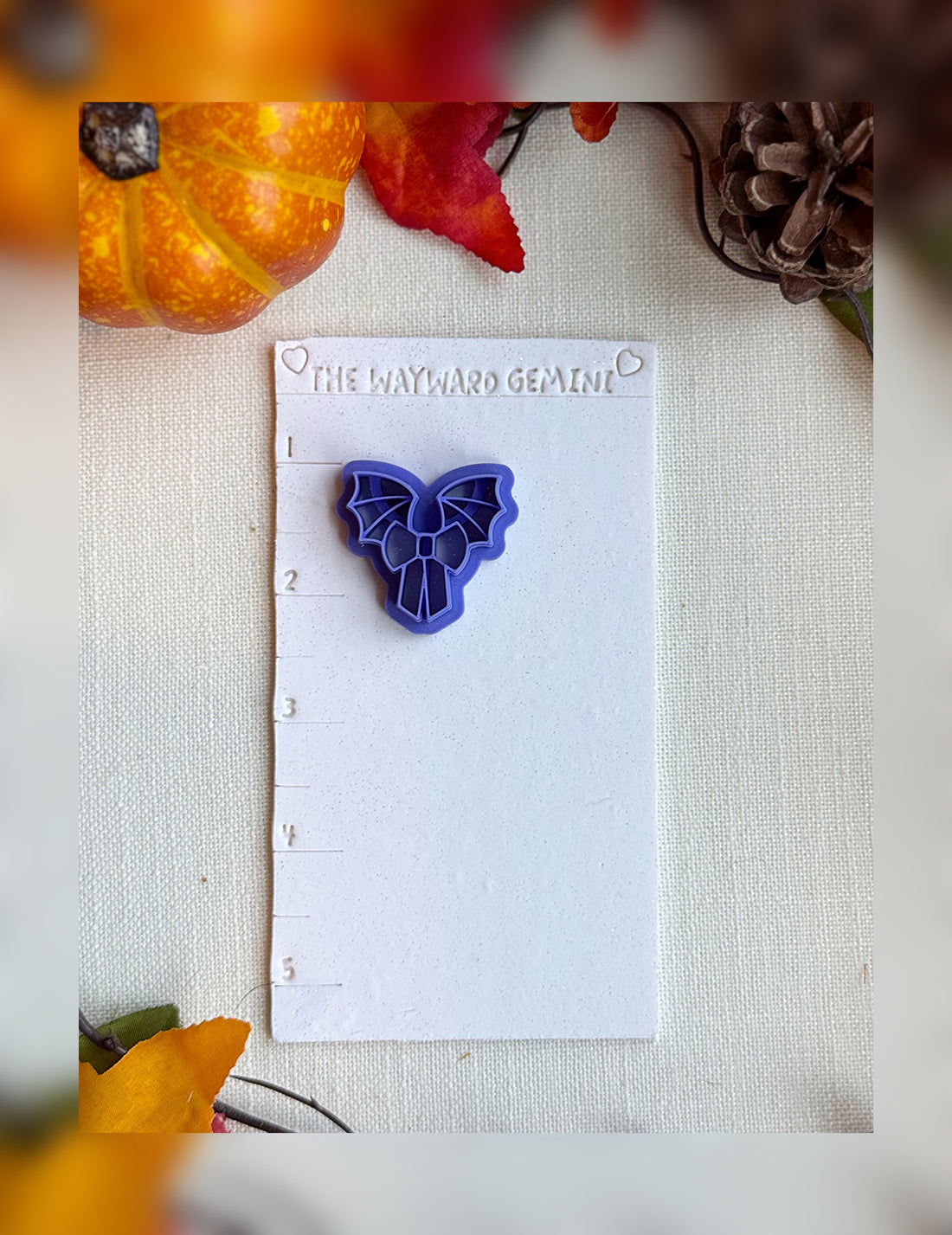 🦇 Batty Bow Clay Cutter – Polymer Clay Tool for Halloween