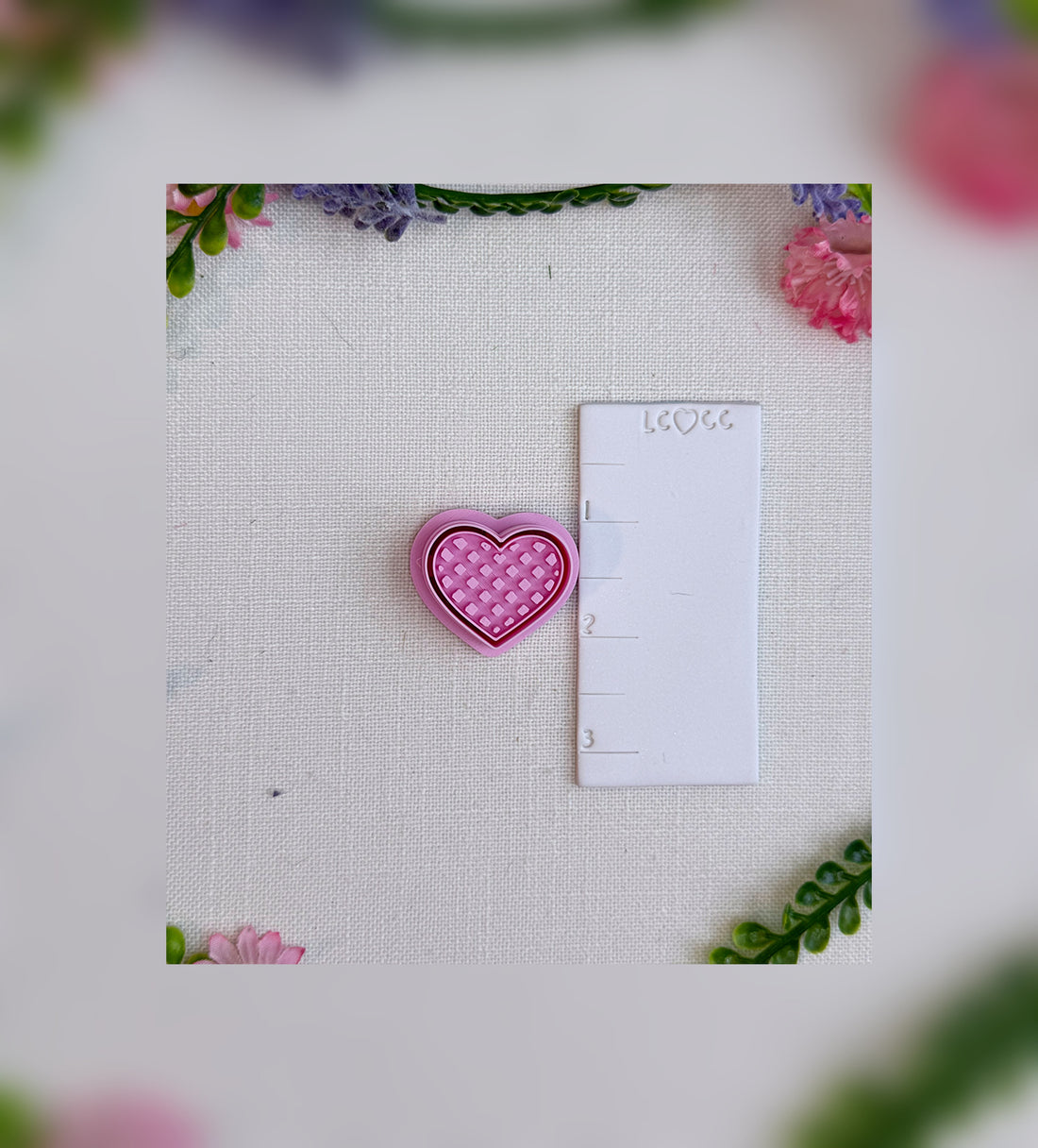 Waffle Heart Clay Cutter – Polymer Clay Tool