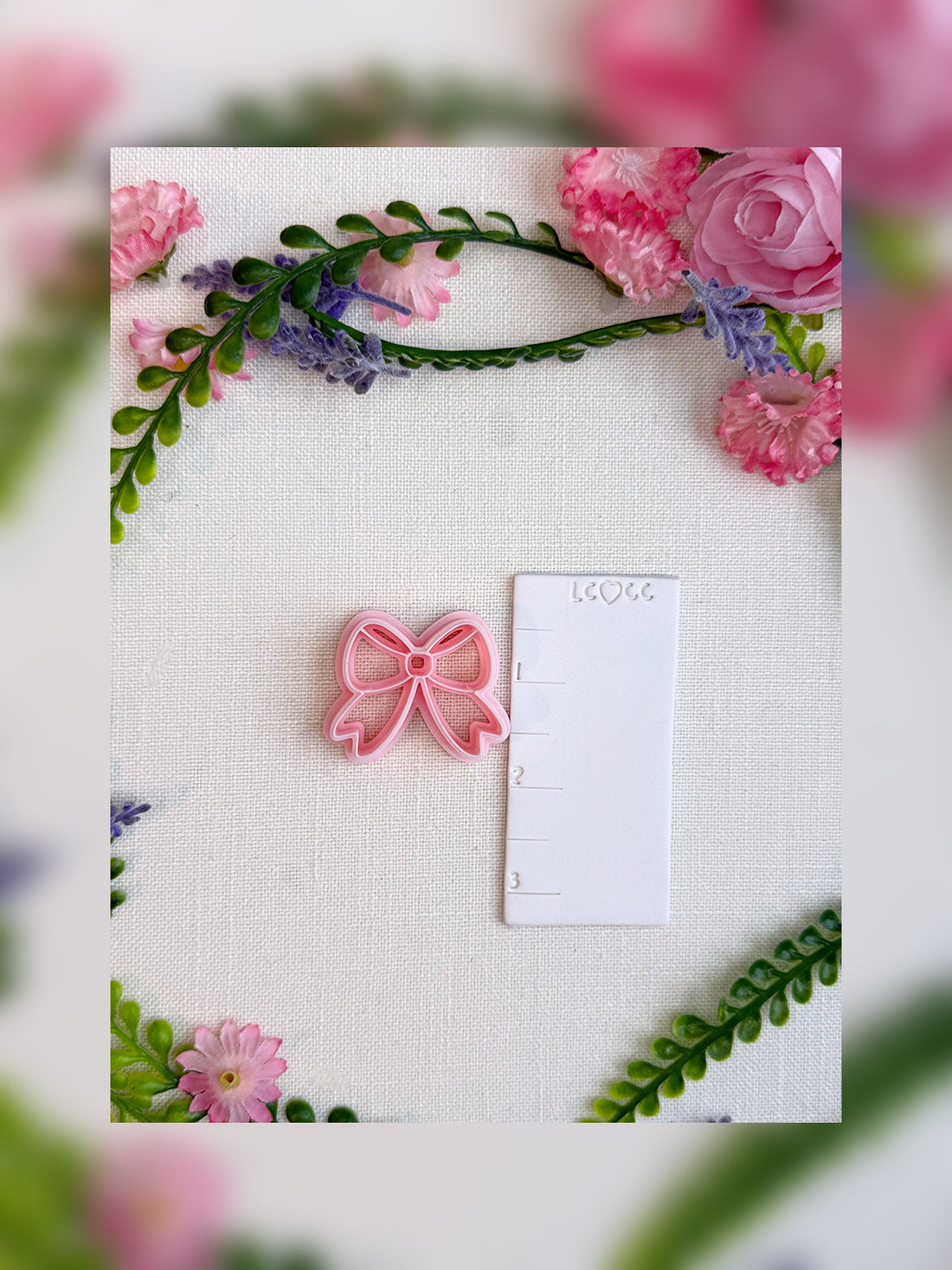 🎀 Sweetheart Bow Clay Cutter – Polymer Clay