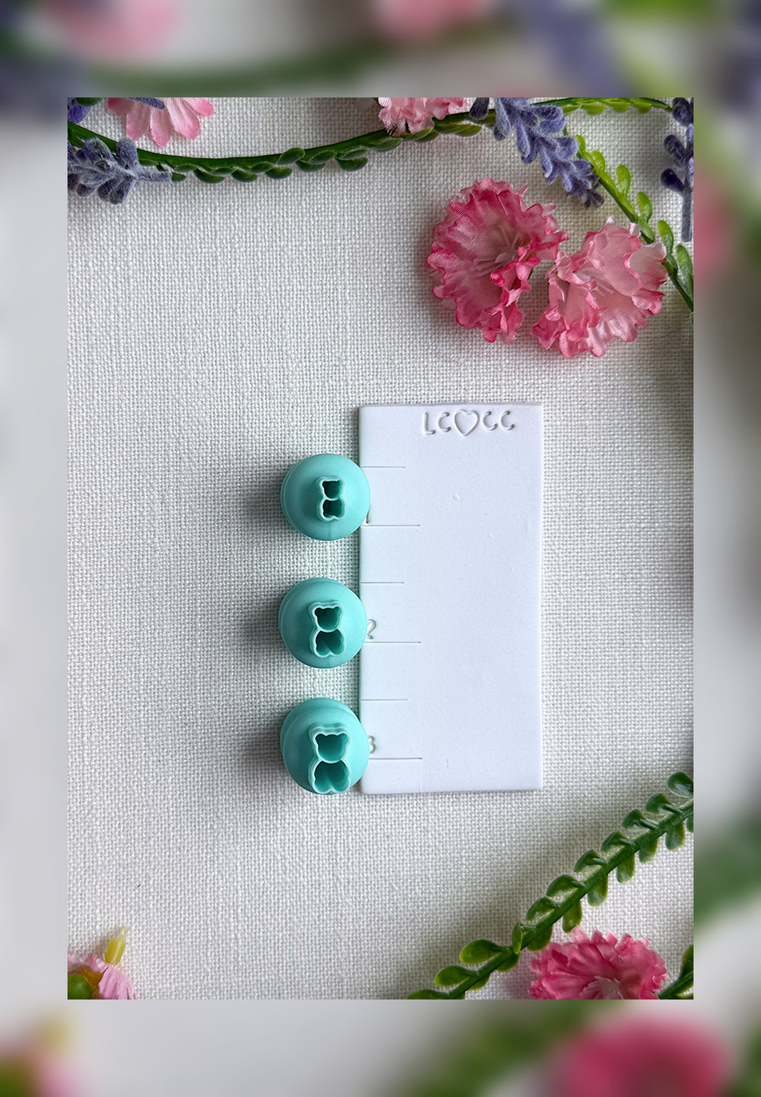 🧸 Mini Teddy Bear Clay Cutter – Polymer Clay Tools