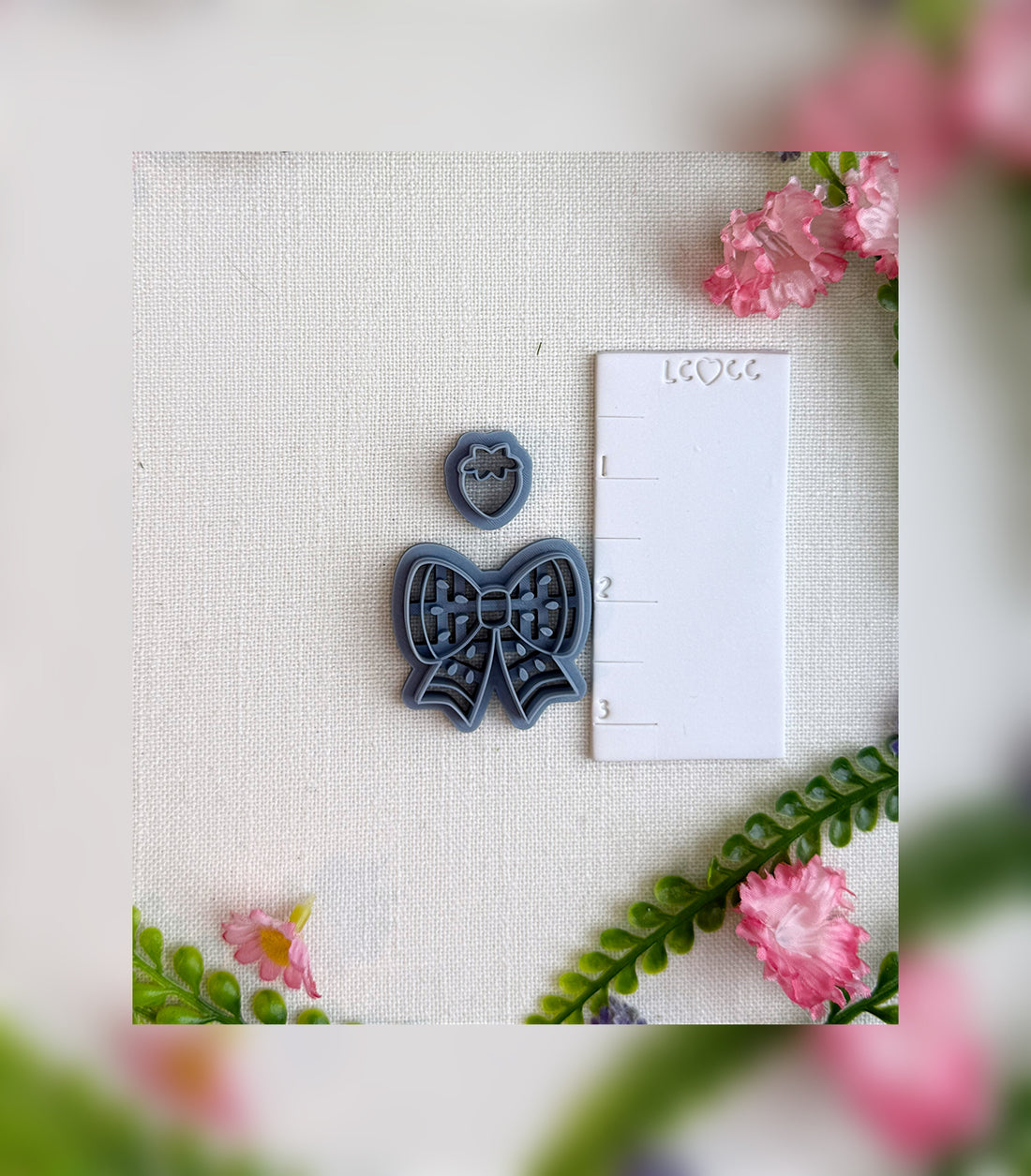 Strawberry Sugar Bows Clay Cutter – Polymer Clay Tool