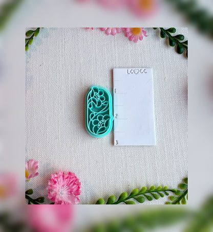Glasshouse Bloom Stained Glass Floral Clay Cutter | Polymer Clay Tool