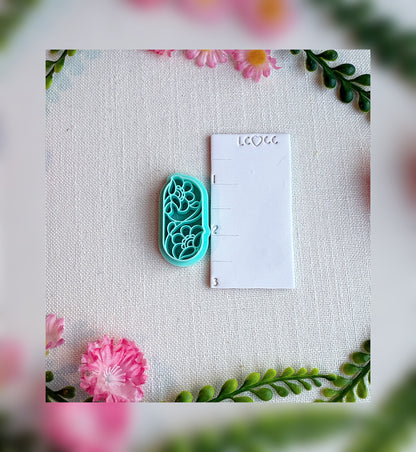 Glasshouse Bloom Stained Glass Floral Clay Cutter | Polymer Clay Tool