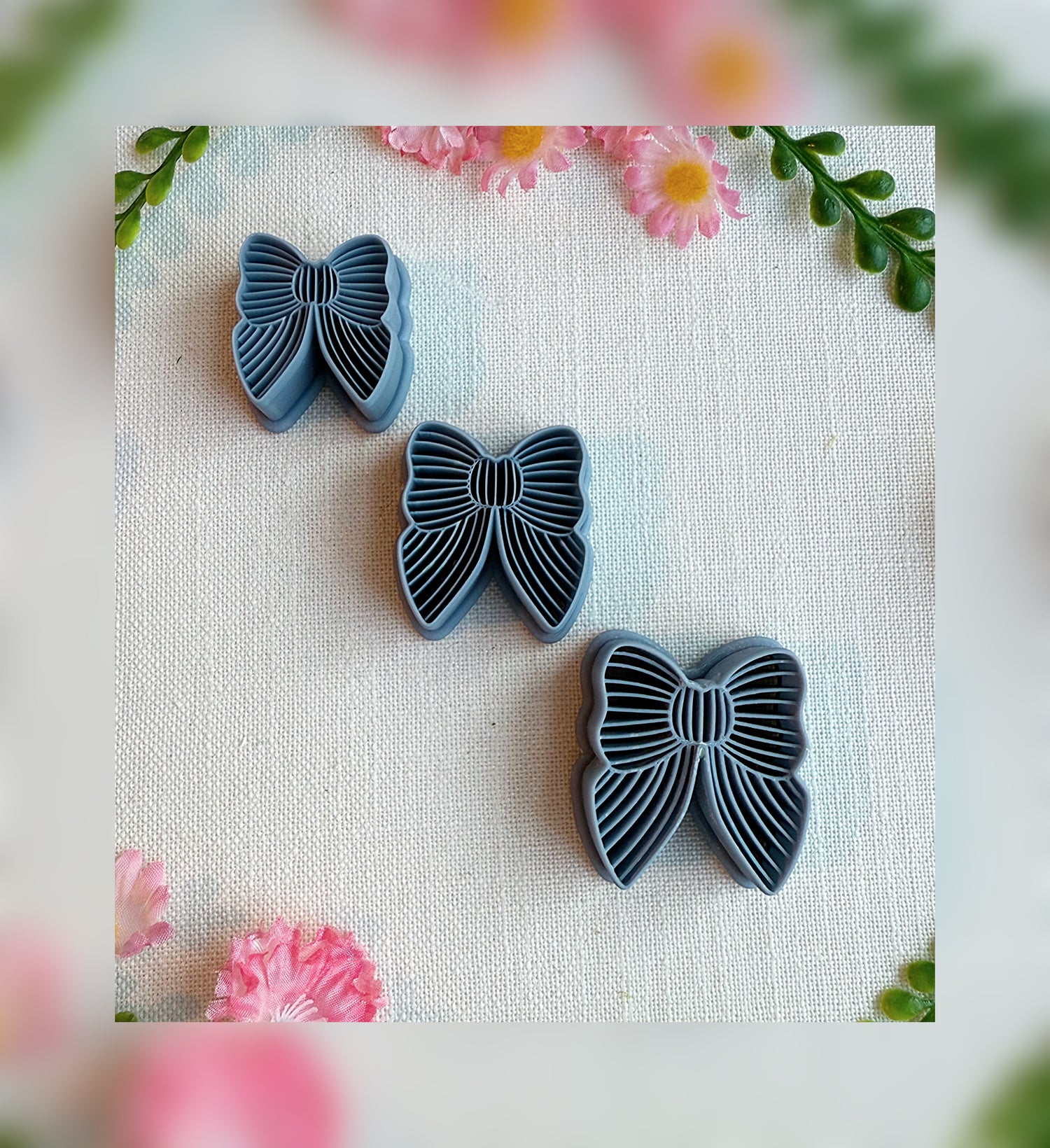 Harbor Stripe Bow Clay Cutter | Polymer Clay Tool