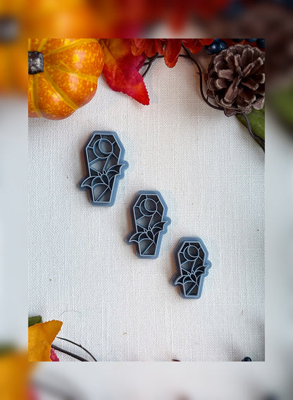 🌙 Moonrise Mausoleum Clay Cutter – Polymer Clay Tool for Halloween