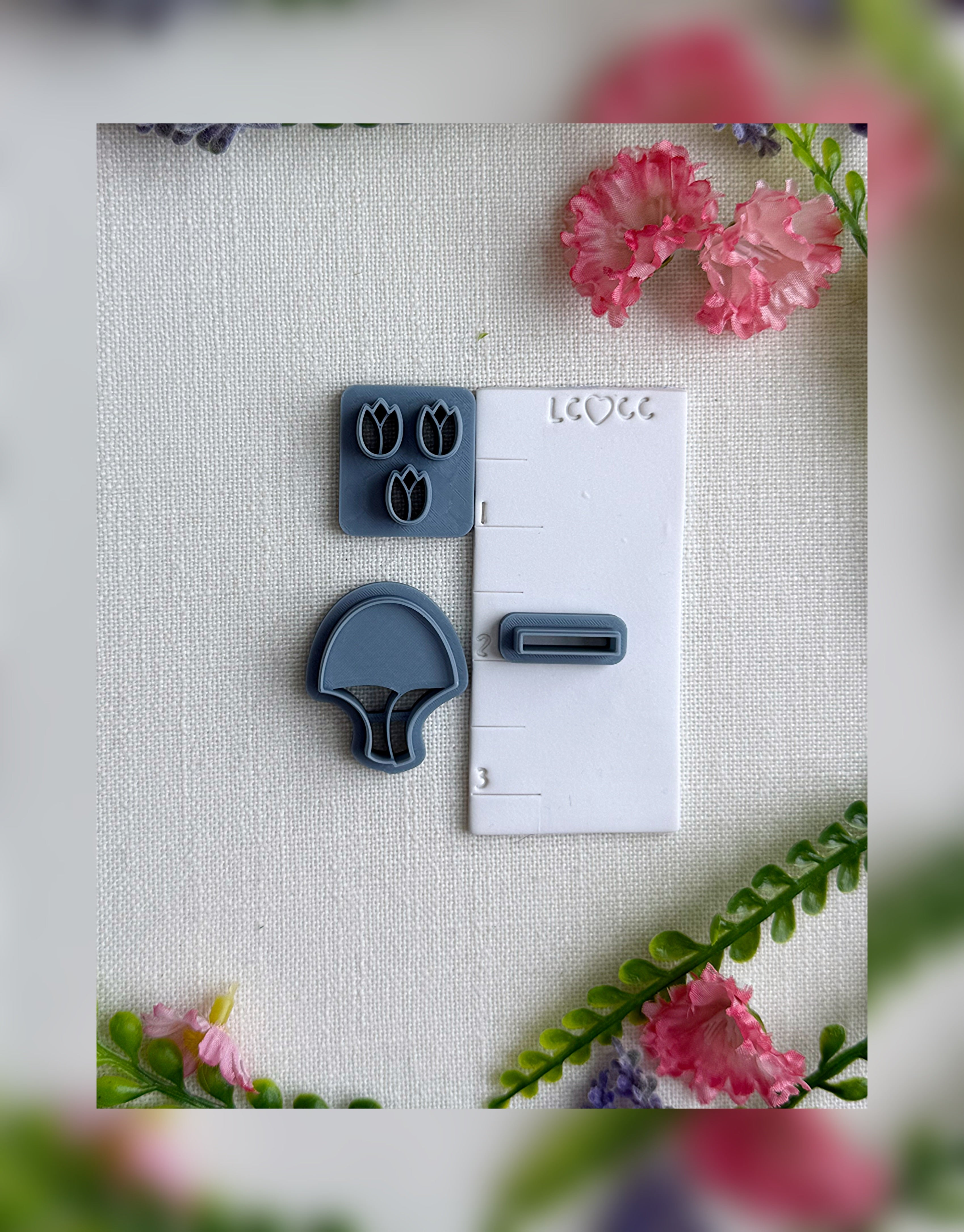 Tulip Meadow Bouquet Clay Cutter – Polymer Clay Tool