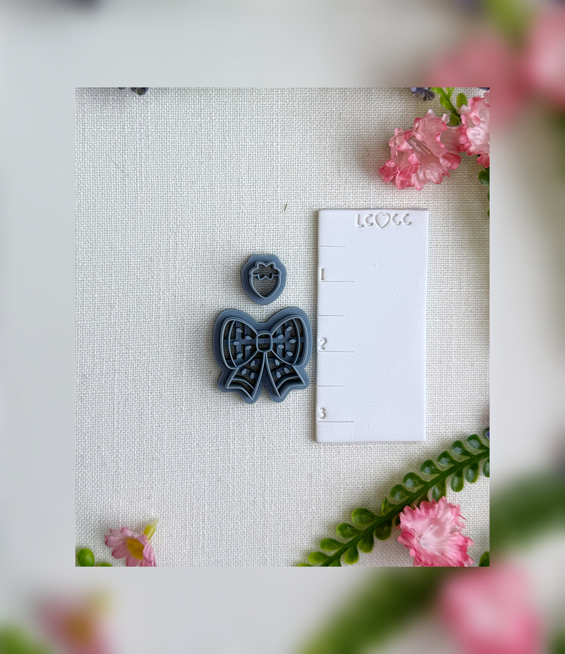 Strawberry Sugar Bows Clay Cutter – Polymer Clay Tool