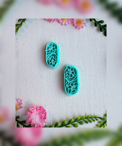 Glasshouse Bloom Stained Glass Floral Clay Cutter | Polymer Clay Tool