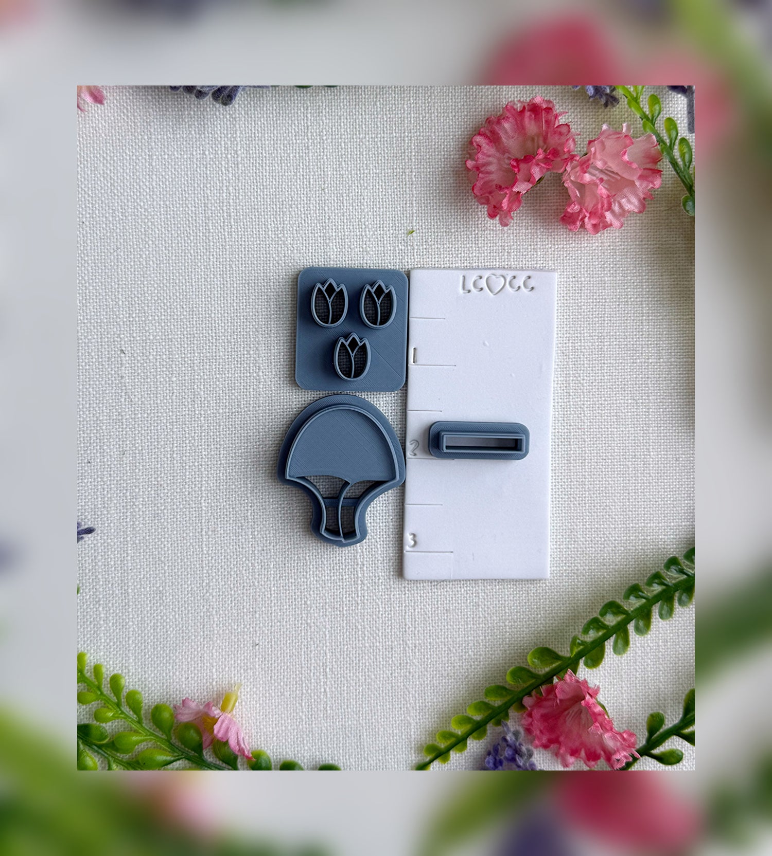 Tulip Meadow Bouquet Clay Cutter – Polymer Clay Tool